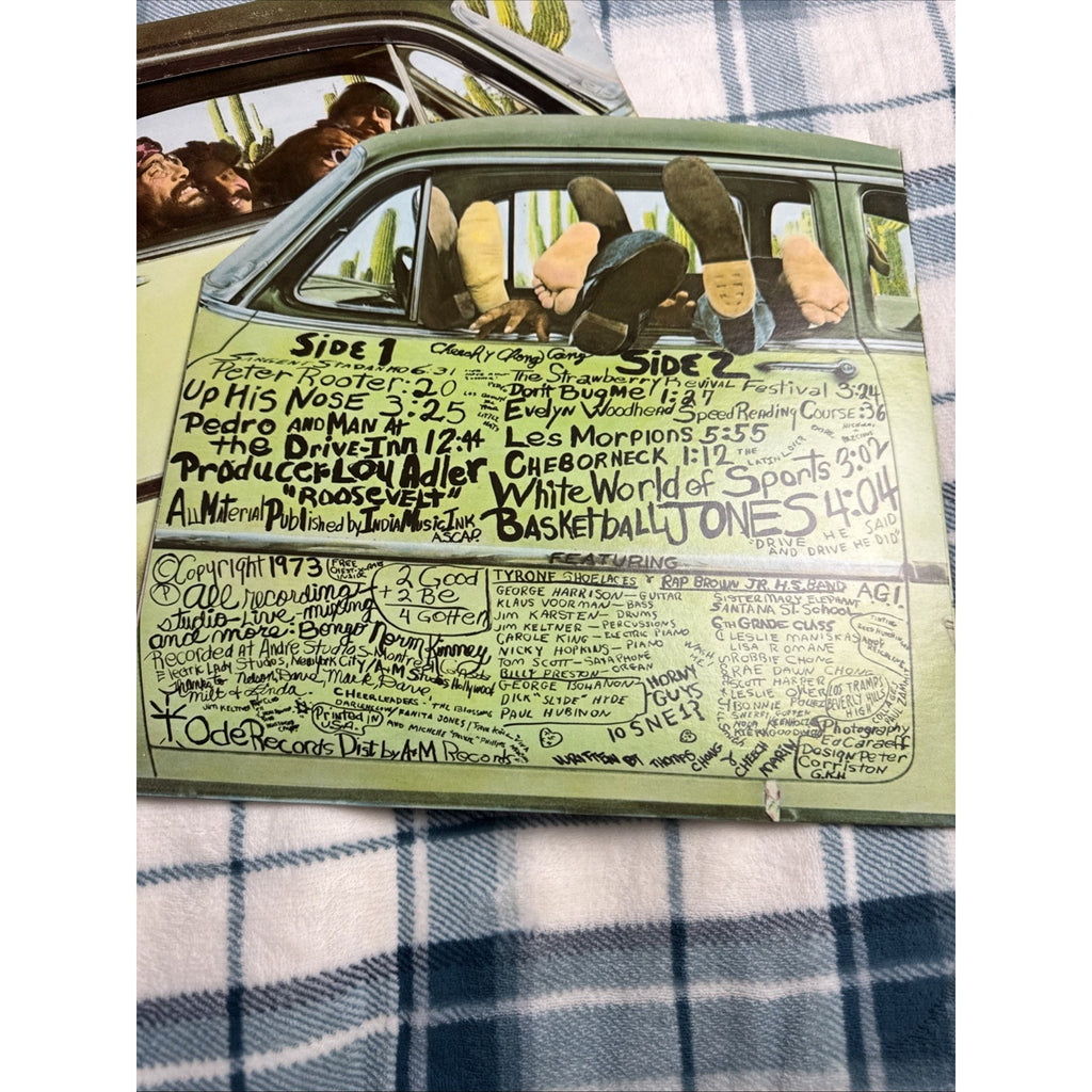 Cheech & Chong Los Cochinos LP 1973 Ode SP 77038 Die-Cut Car Door VG