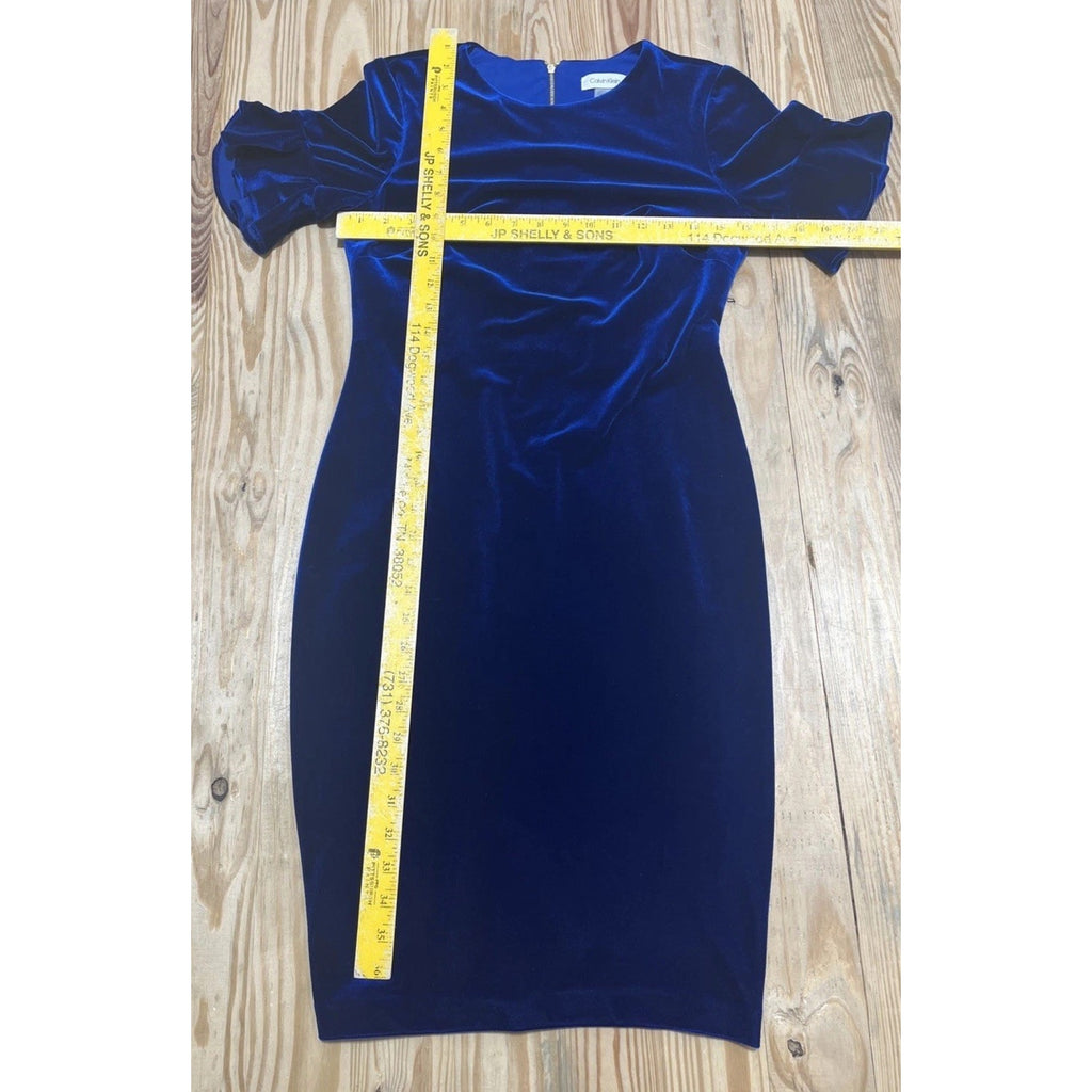 CALVIN KLEIN Royal Blue Velvet Dress Size 4