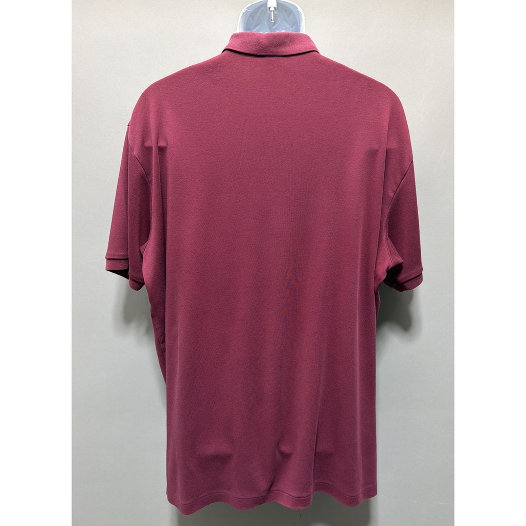 Polo Ralph Lauren Shirt Mens XL Maroon Short Sleeve Two Button Casual Preppy