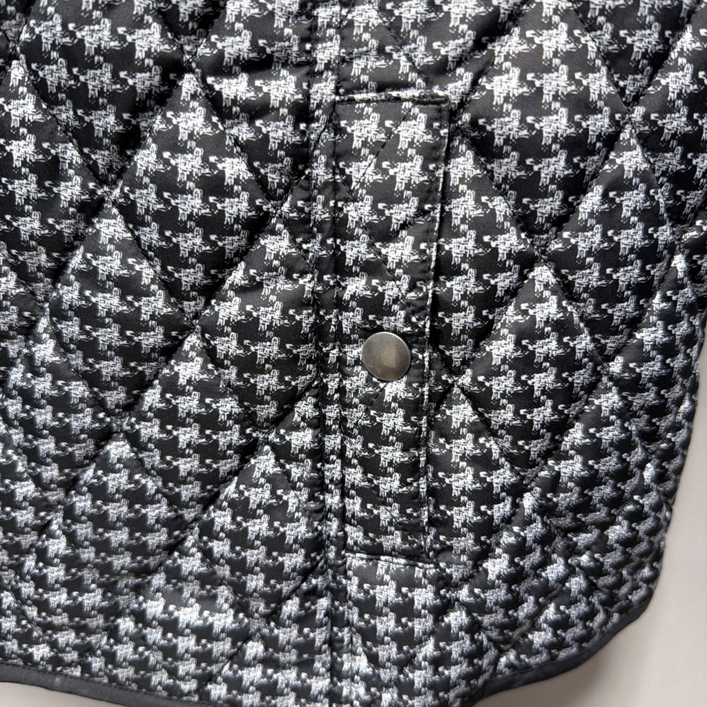 NWT WOMEN'S CROFT & BARROW BLACK & WHITE Classic Quilted Puffer VEST SIZE XL