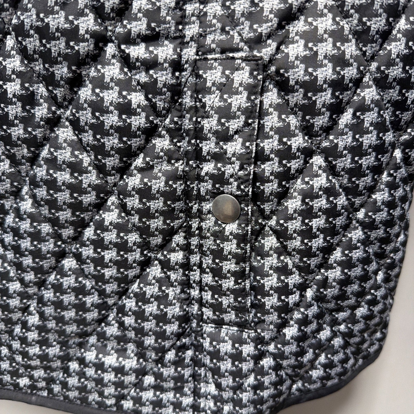 NWT WOMEN'S CROFT & BARROW BLACK & WHITE Classic Quilted Puffer VEST SIZE XL