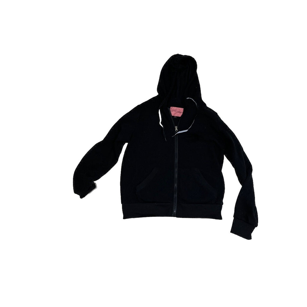 Liv & Lucy black zip-up hoodie, available in a women's size medium