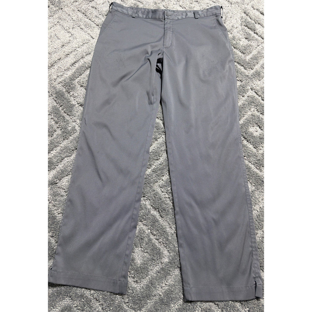 Nike Golf Pants Mens 36x32 Dri-Fit Light Gray Flat Front Straight Lightweight