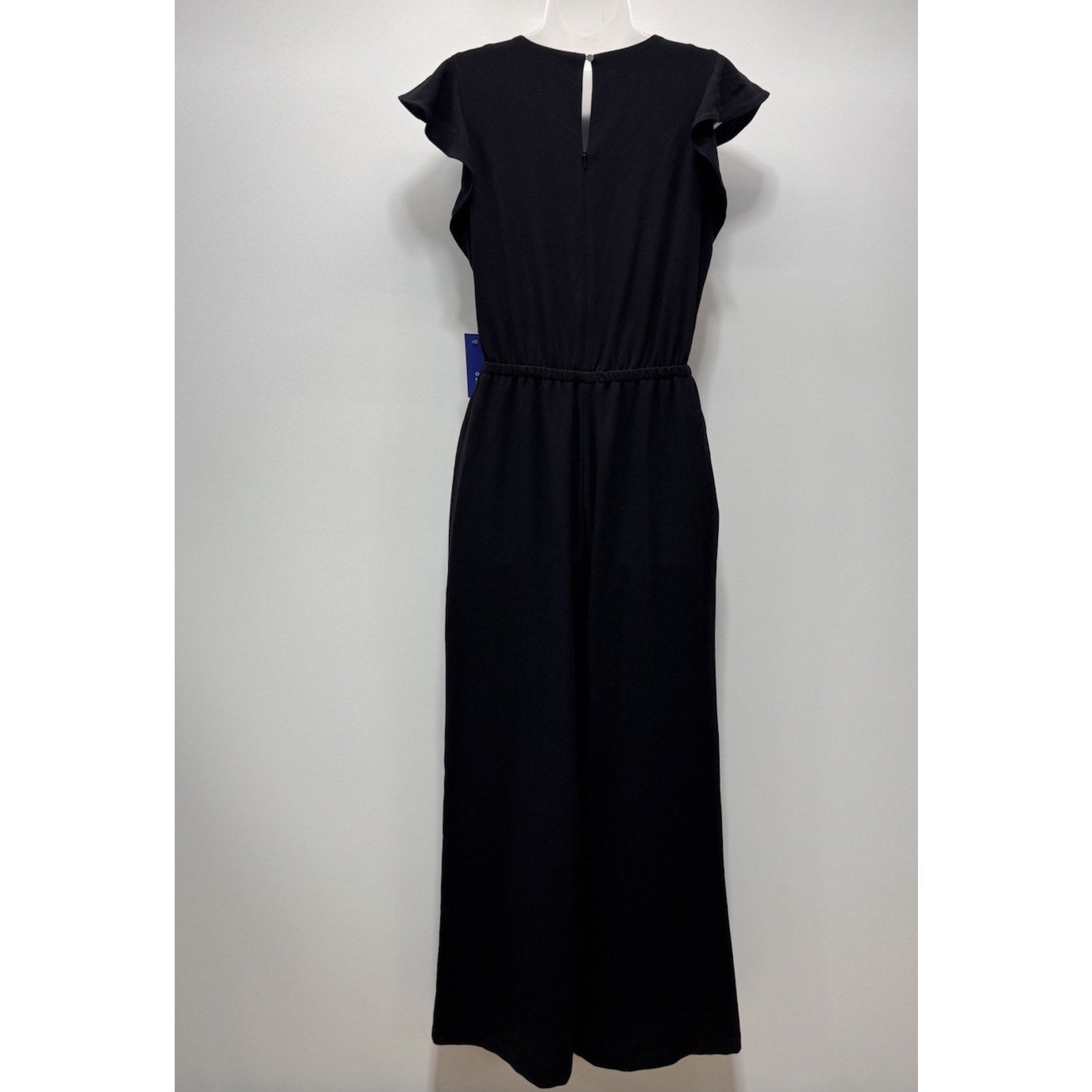 Apt 9 Black Flutter Short Sleeve Jumpsuit Women’s Size Small