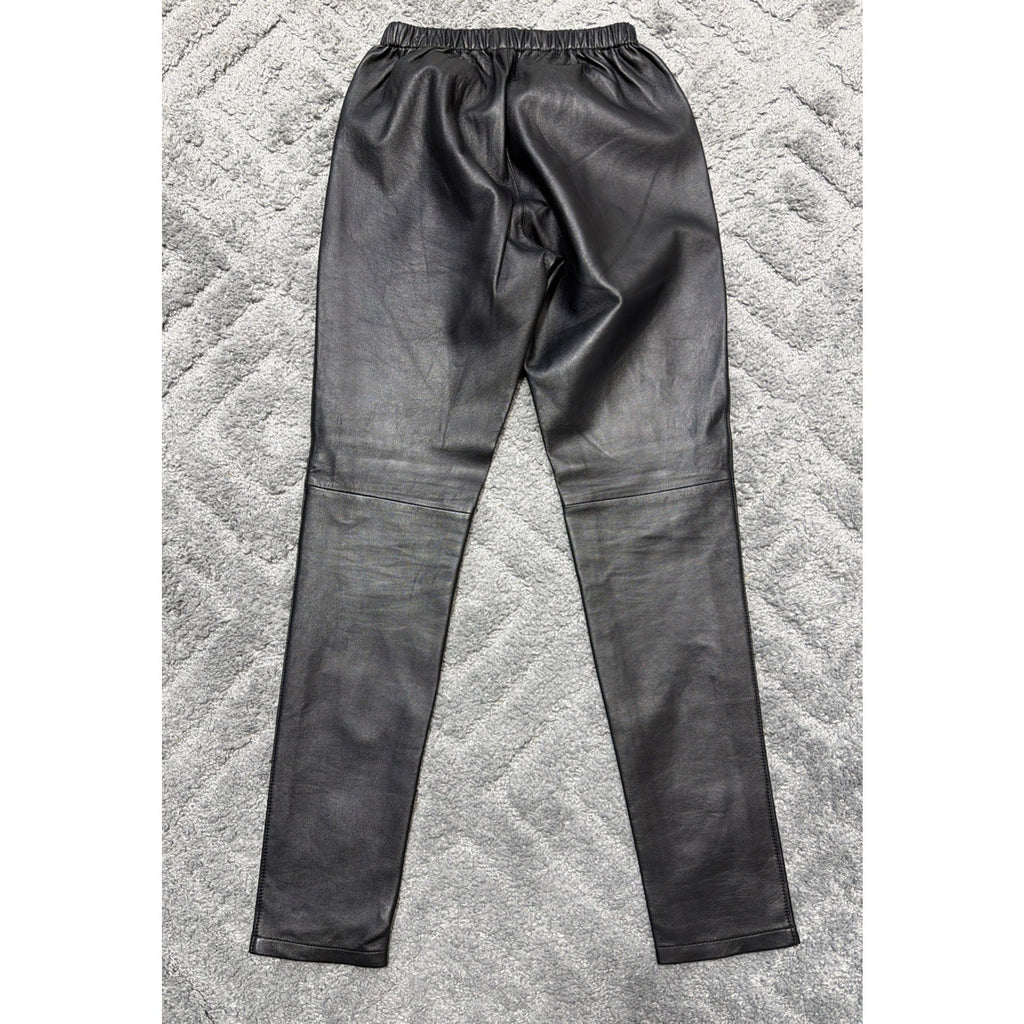 Vintage Neiman Marcus 100% Genuine Leather Pull On Pants Size Small