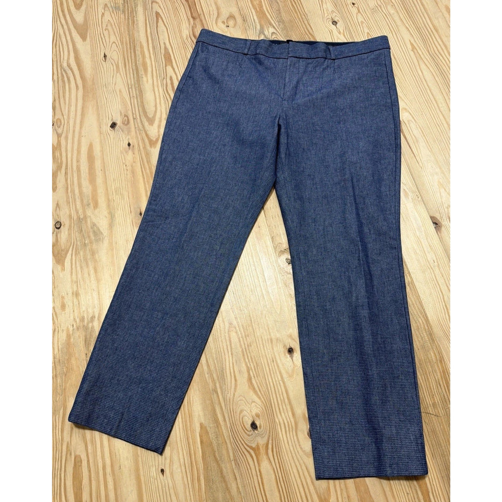 Banana Republic Chambray Sailor Sloan Skinny Ankle Pants Womens Size 14 36x27