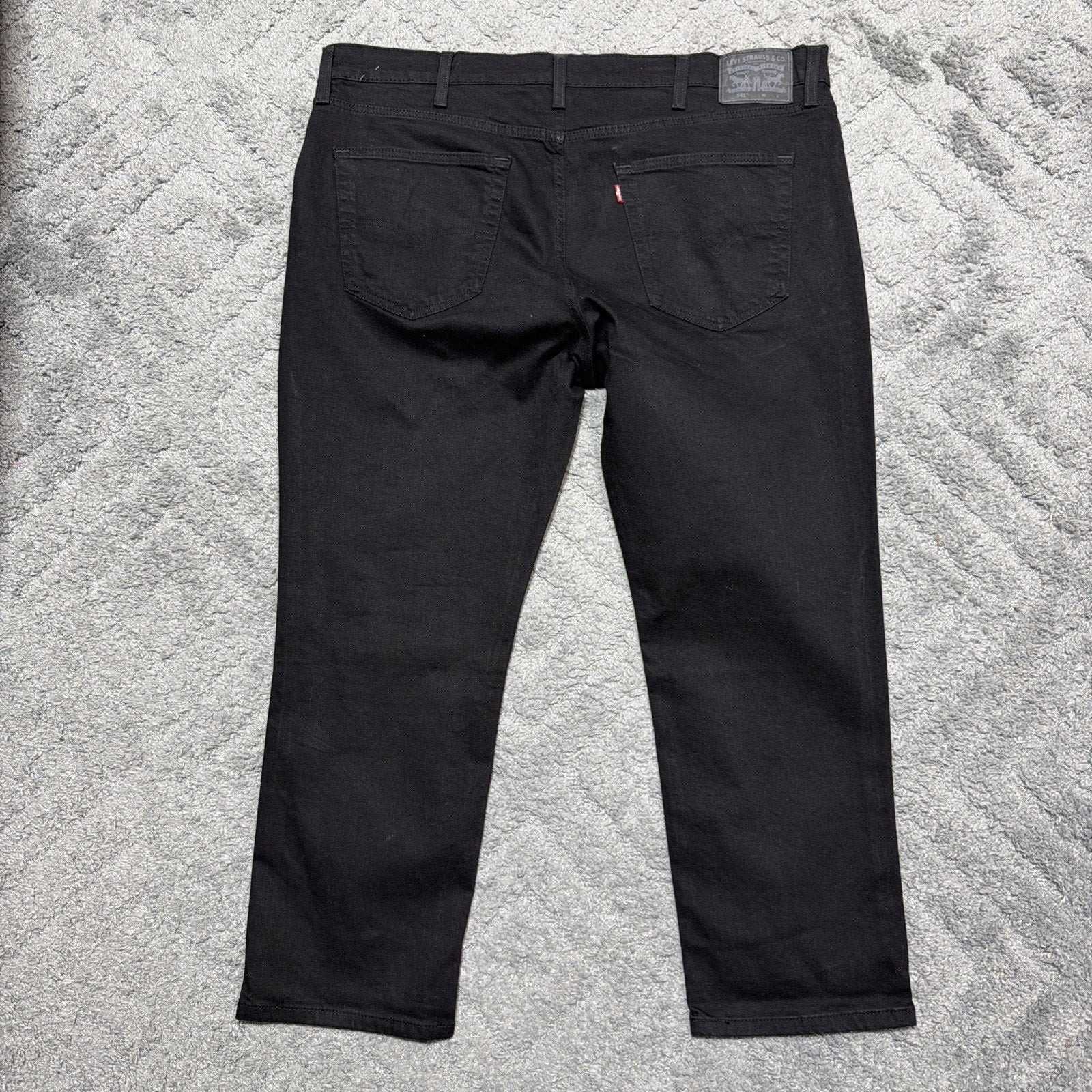 Levi’s 541 Athletic Taper Jeans Mens 44x30 Black Stretch Denim Big & Tall