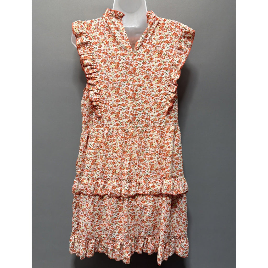 Staccato Tiered Floral Sleeveless Slip Dress, Size Large NWT Lagenlook