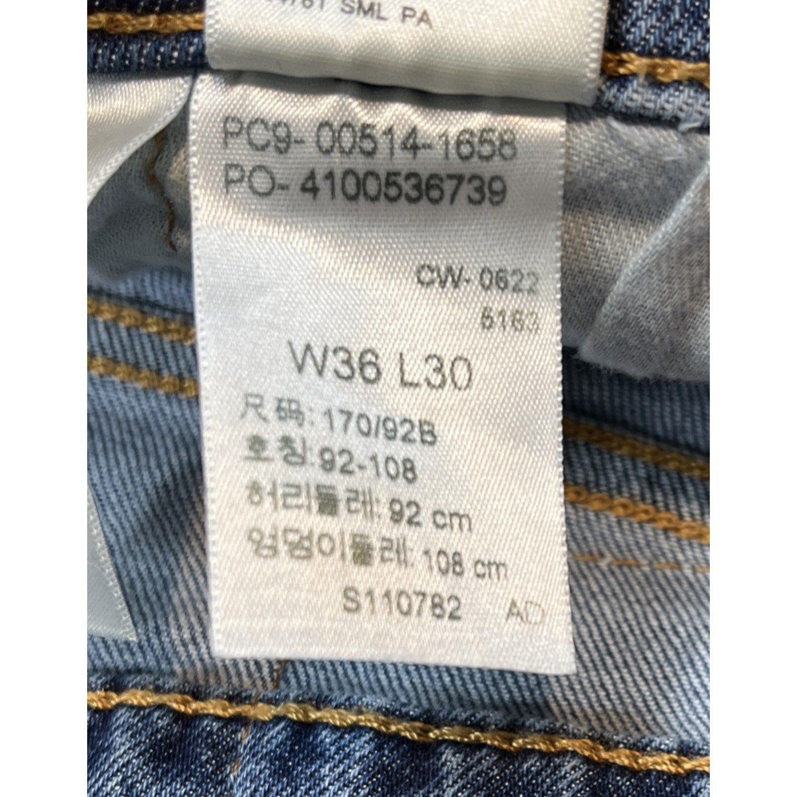 Levi's 514 Jeans Men's 36x30 Blue Medium Wash Slim Straight Leg Jeans EUC