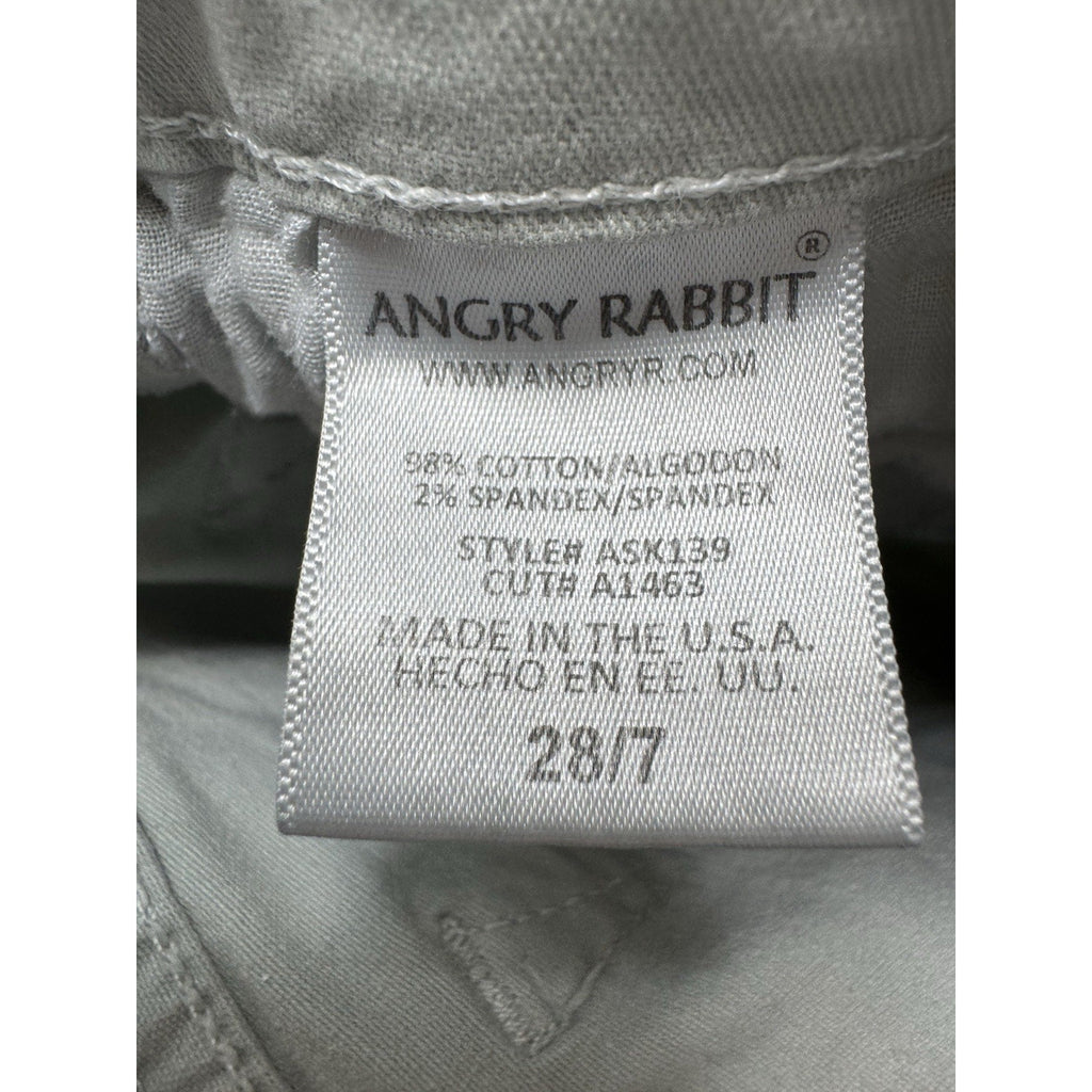 Angry Rabbit Women's Size 28/7Pocket Light Tan Denim Jeans Made In USA