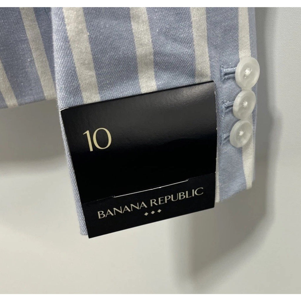 Banana Republic Women's One Button Linen Cutaway Lined Blazer size 10 NWT
