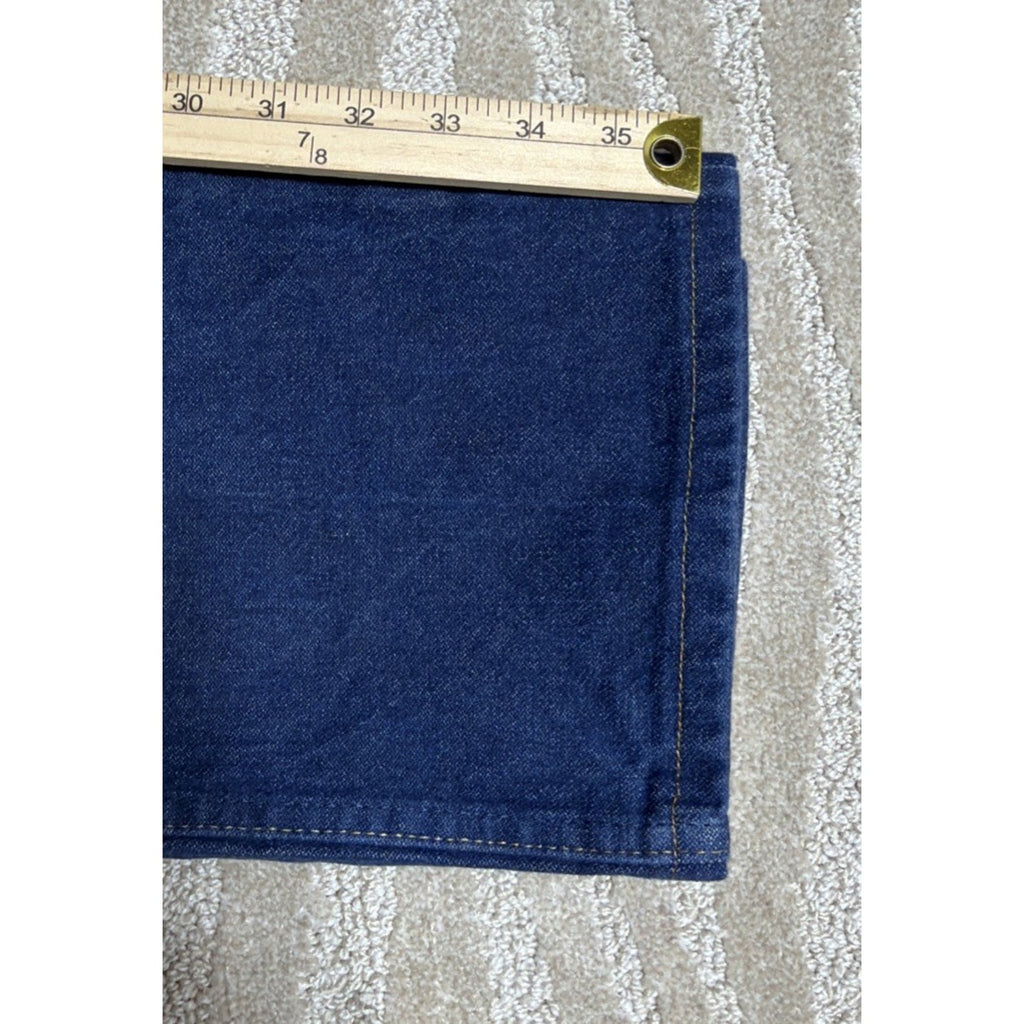 Vintage Wrangler Jeans Mens 36x36 Dark Wash Straight Leg Western Cowboy USA Made