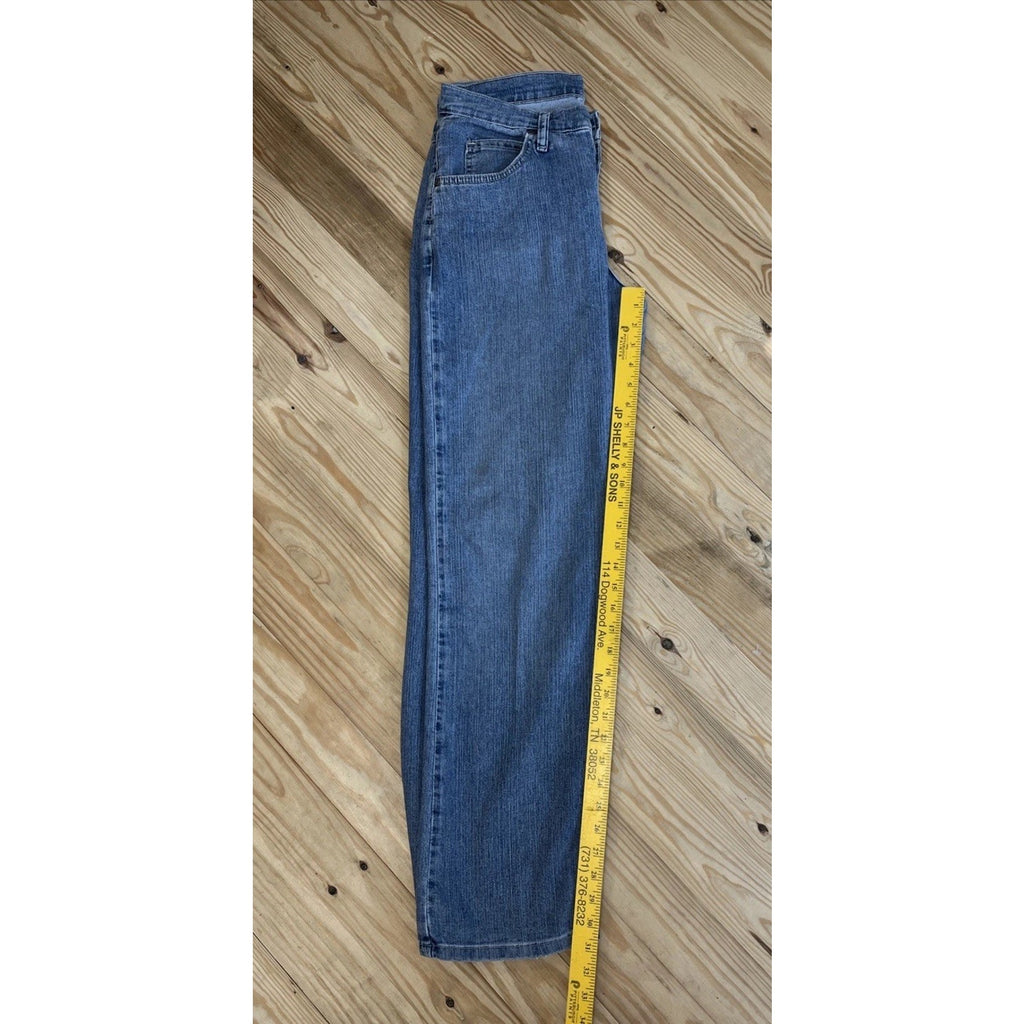 Vintage 90s Lee Riders Blue High Rise Mom Jeans Dark Wash Sz 8 Tapered Leg