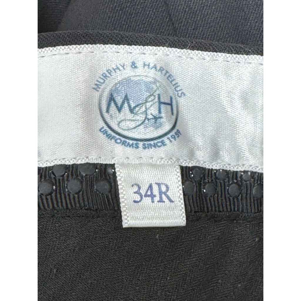 Murphy & Hartelius MH Austin Pilot Aviation Dress Pants Mens 34R Navy Blue Slack