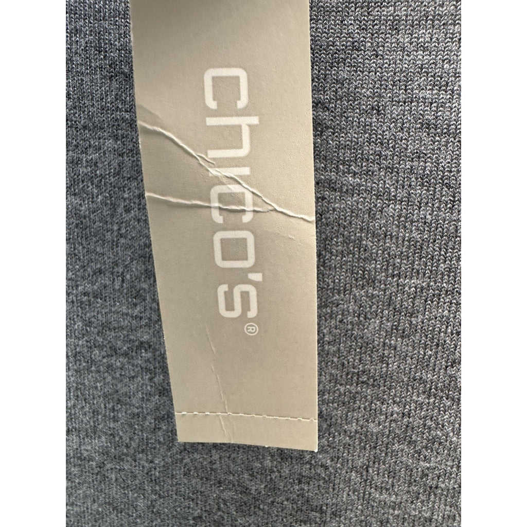 Chico's Sweater3Women's Small Gray Long Sleeve Pullover Knit