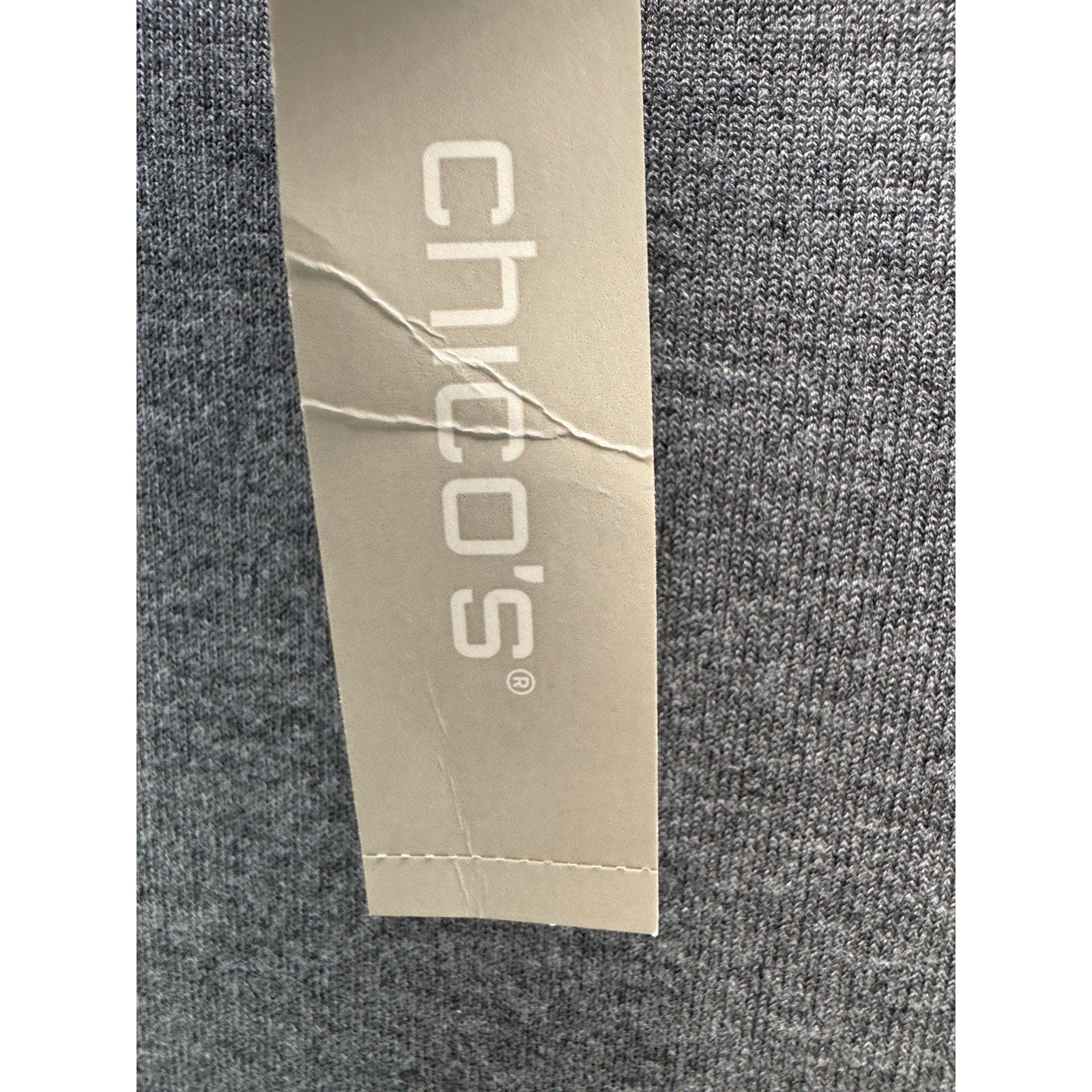 Chico's Sweater3Women's Small Gray Long Sleeve Pullover Knit