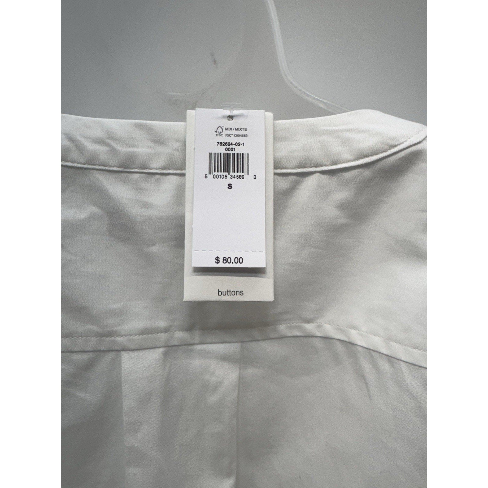Banana Republic White Peasant Style Blouse Button Sleeve Women’s Size Small NWT