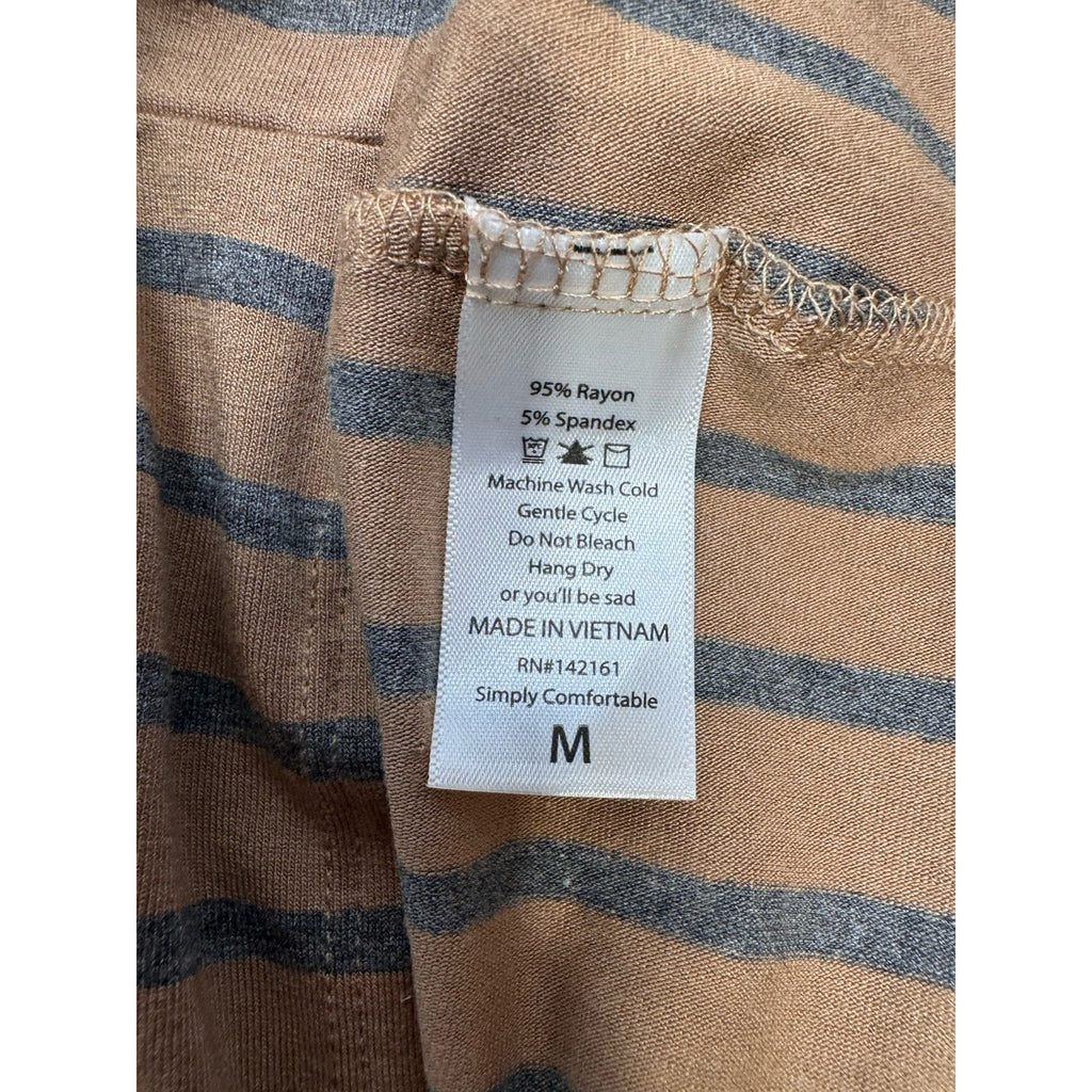 Lularoe Julia Dress Brown Blue Stripes 20's Style Women’s Size Medium NWT