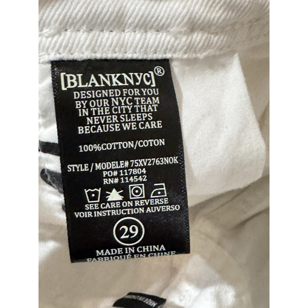 BLANK NYC Women's Size 29 White Jean Overalls