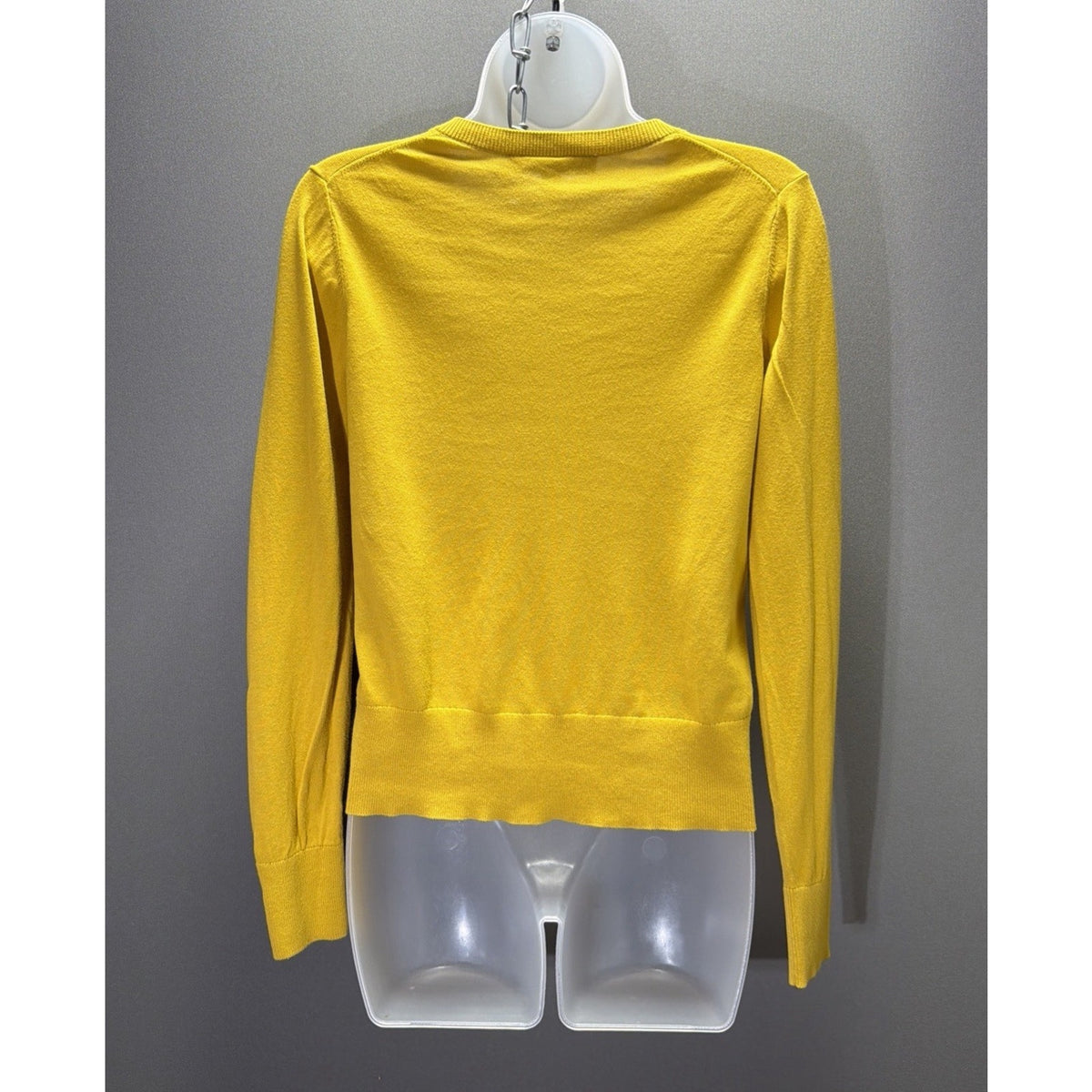 LOFT Women's Size XS Yellow Button Front Light Weight Cardigan Sweater