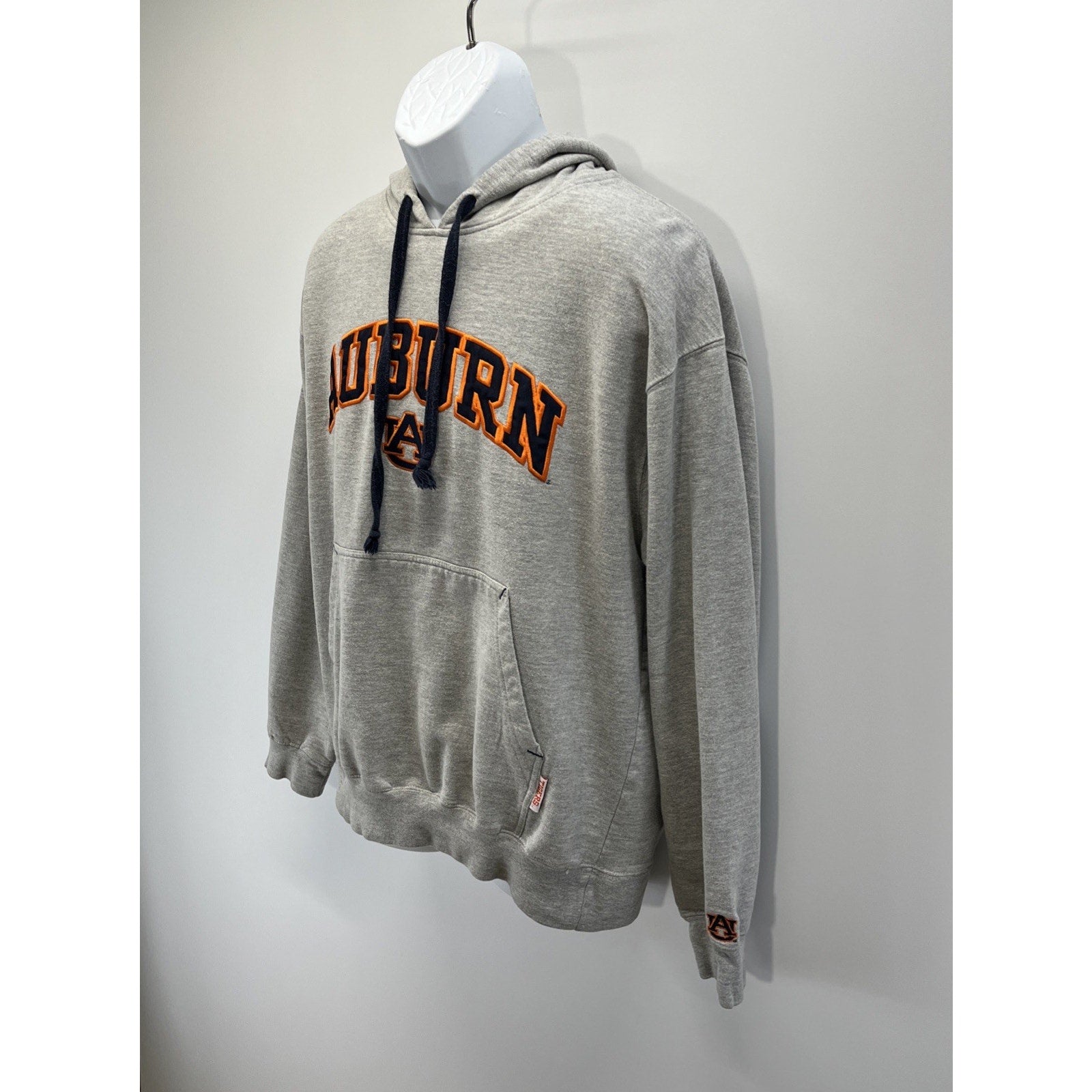 Men’s Auburn Tigers Long Sleeve Hoodie 3 Square By Royce Apparel Size L Gray