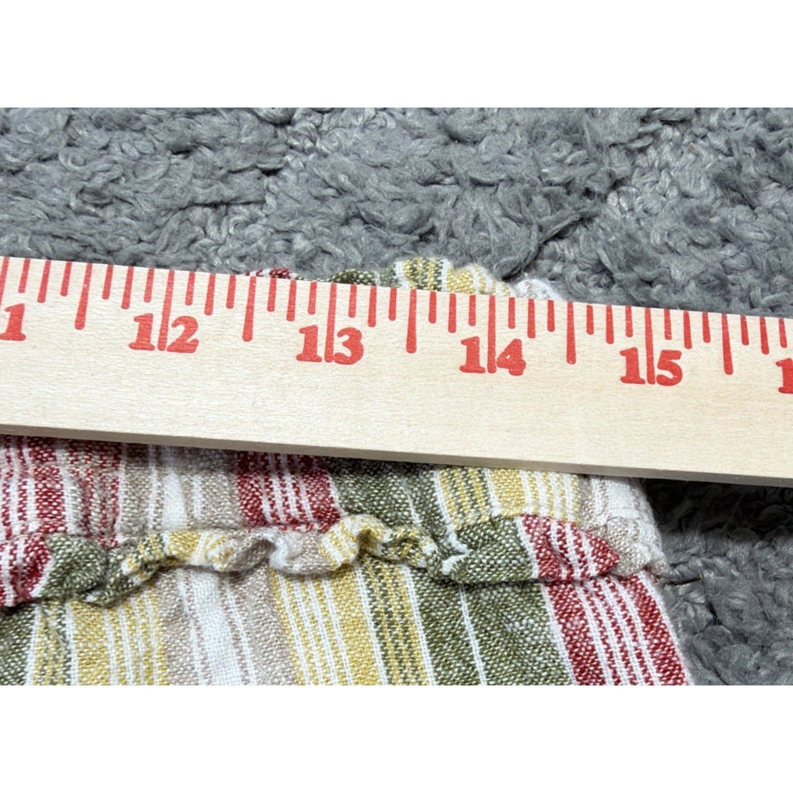 Definitions By D Jeans Shorts Striped Multicolor Front Tie Linen Blend Pockets M
