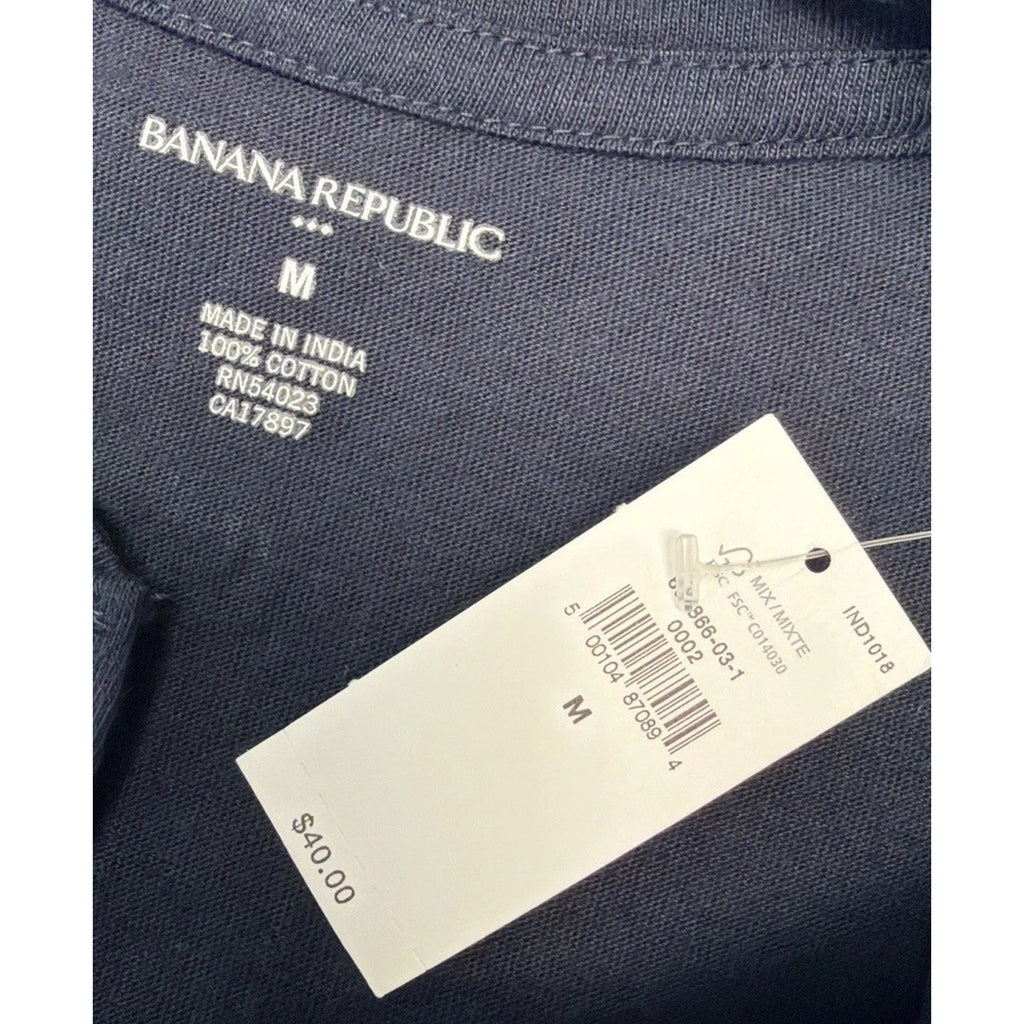 Banana Republic Heritage Cotton Tee Women's M Blue Casual