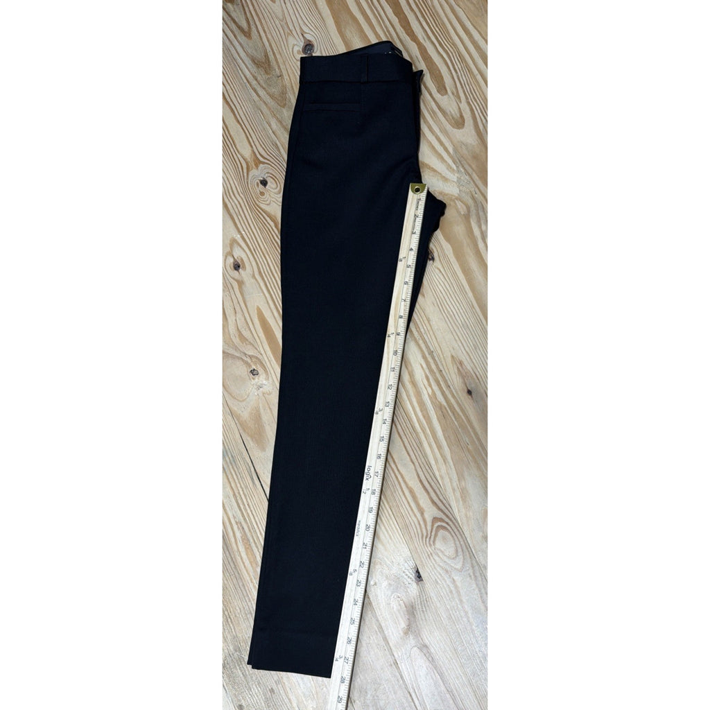 Banana Republic Sloan Dress Pants Womens 0 Black Flat Front Pockets 28x28