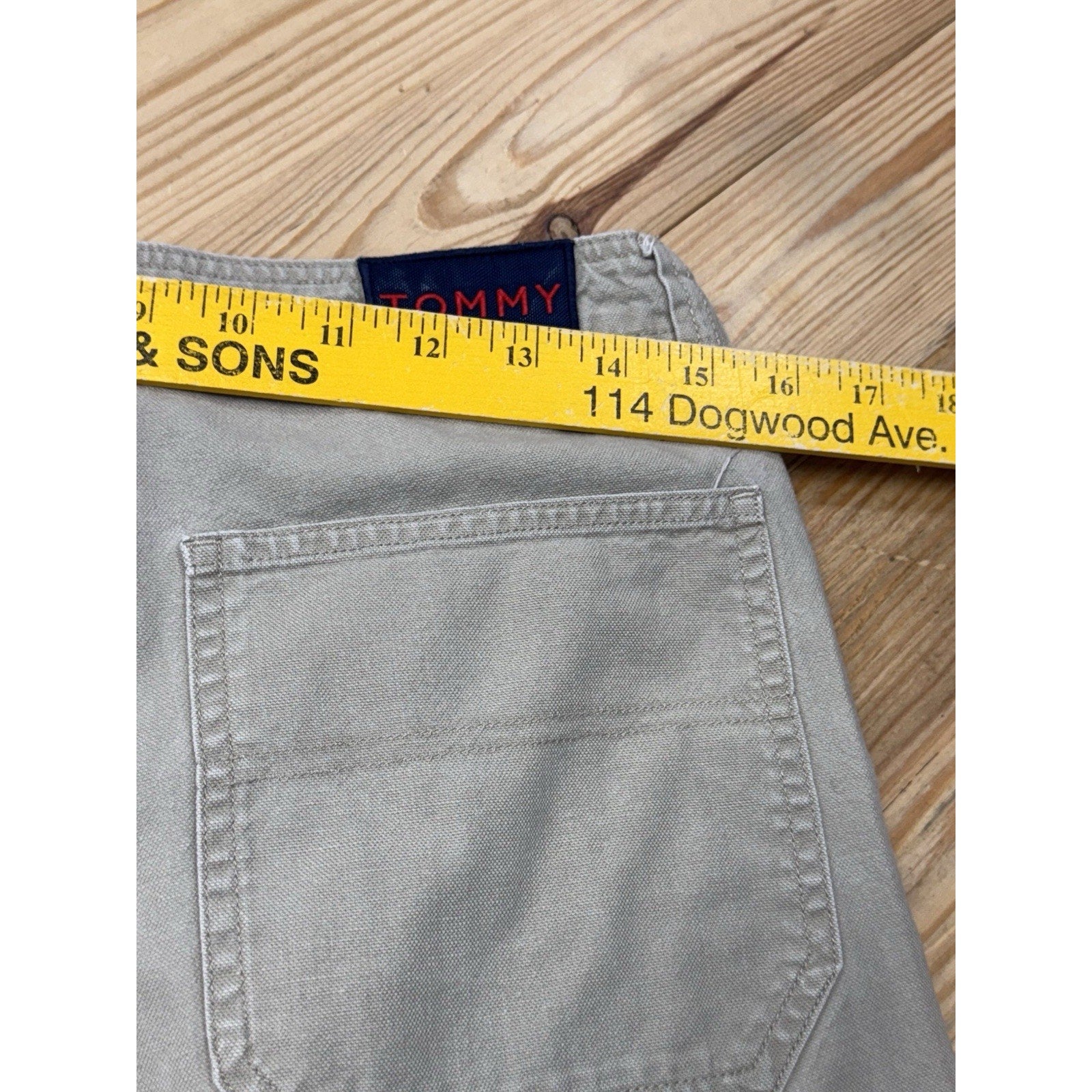 Tommy Hilfiger Vintage Chino Square Pocket Canvas Shorts Khaki Men’s Size 30