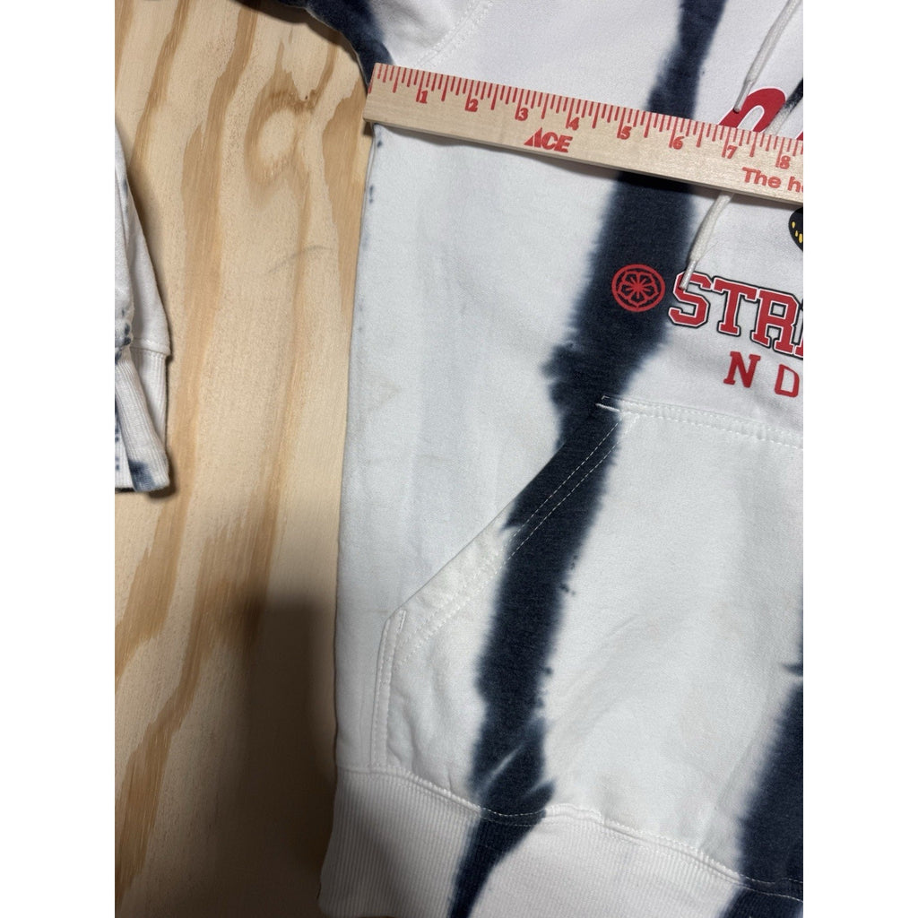 Cobra Kai Strike First Strike Hard No Mercy Hoodie Tie Dye White Black Small