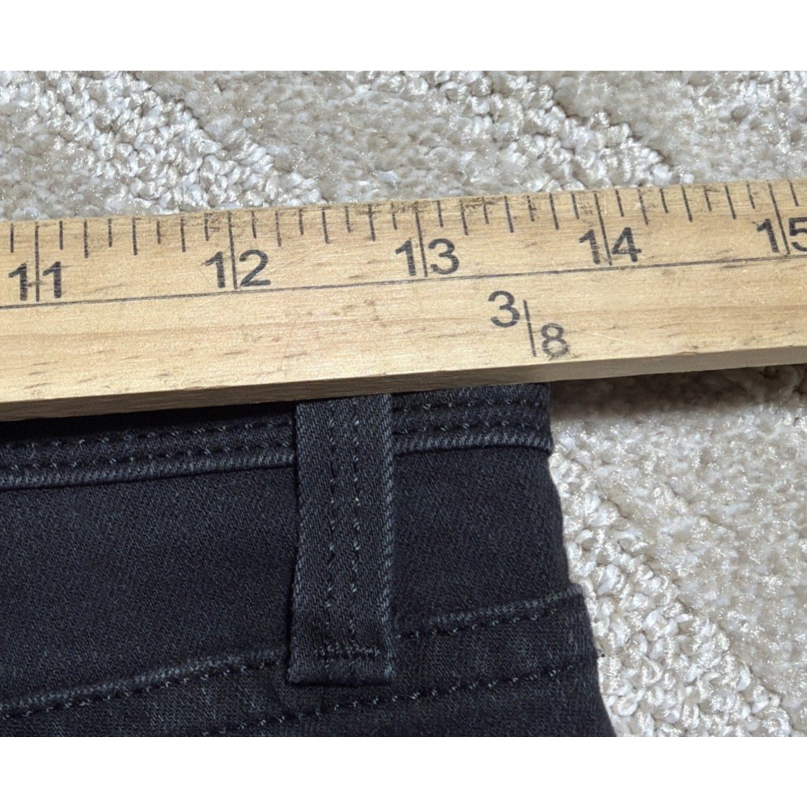Flying Monkey Womens Mid Rise Slim Straight Jeans 25 Black Stretch Denim Raw Hem