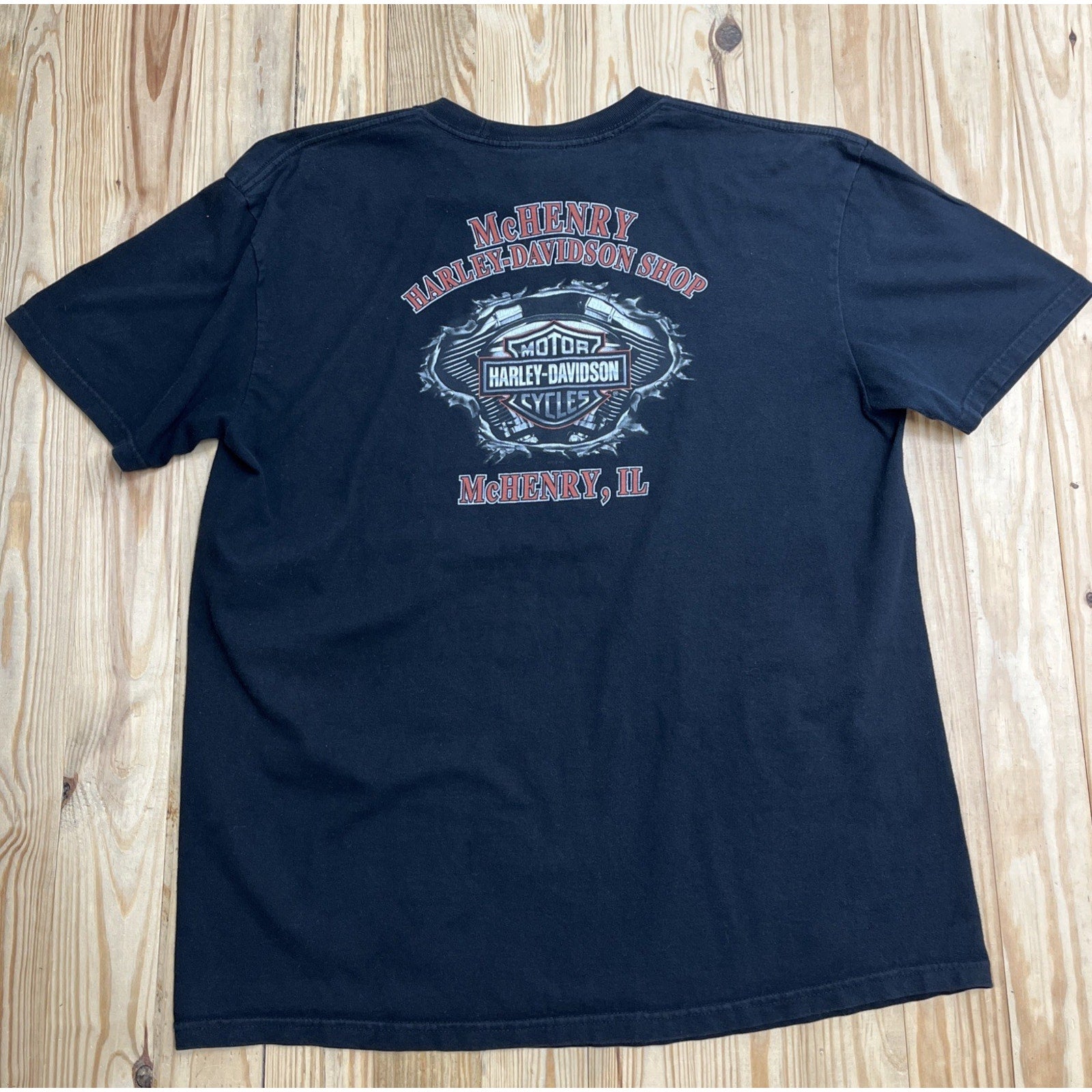 Vintage Harley Davidson Fiery Wolves Graphic T Shirt Size XL