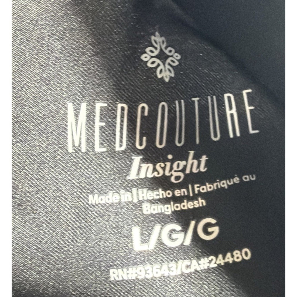 Med Couture Insight Cargo Jogger Scrub Pants Mens Size L Black Drawstring NWT
