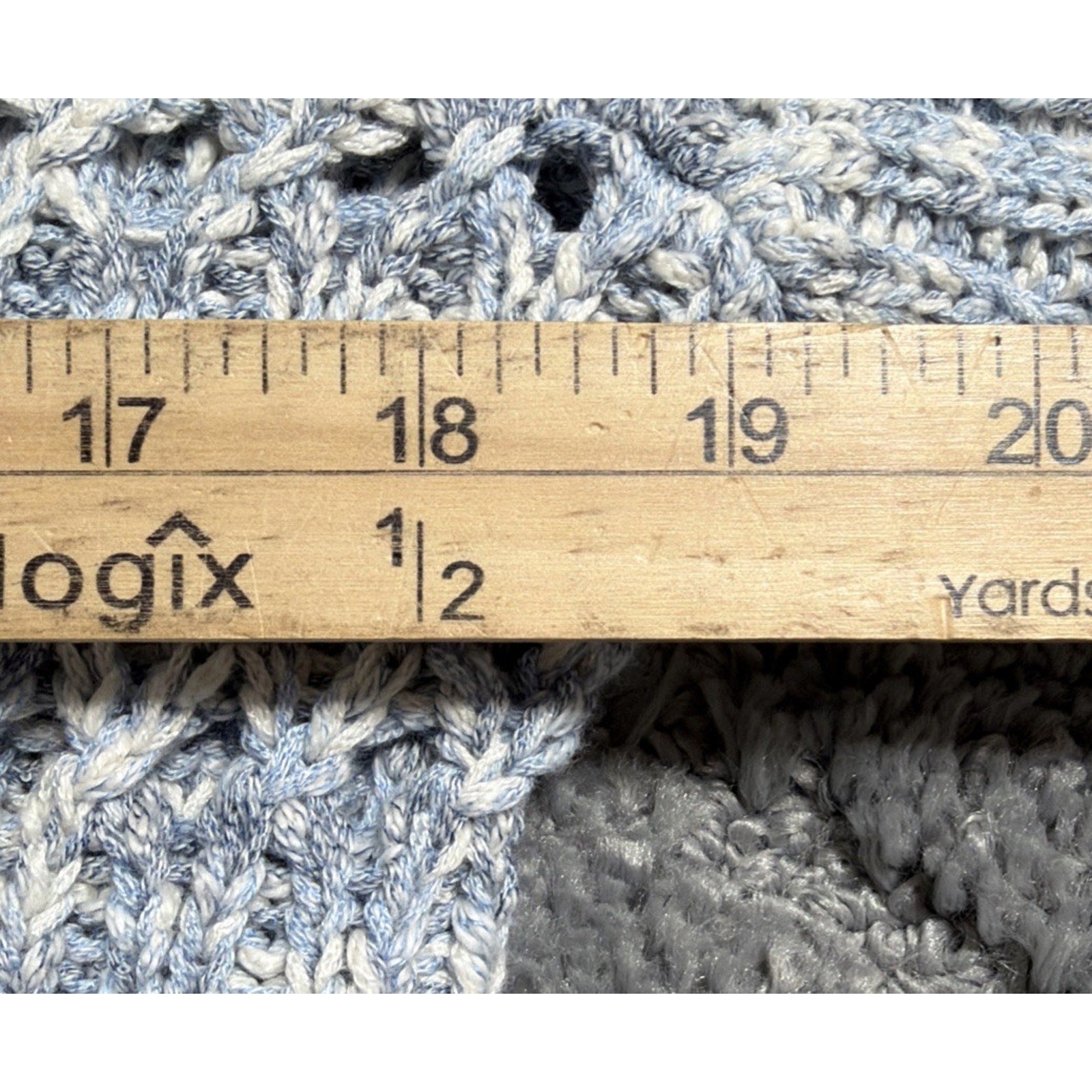 LOFT Marled Chunky-Knit Button V-Neck Cardigan Sweater Blue Small Msrp 98$