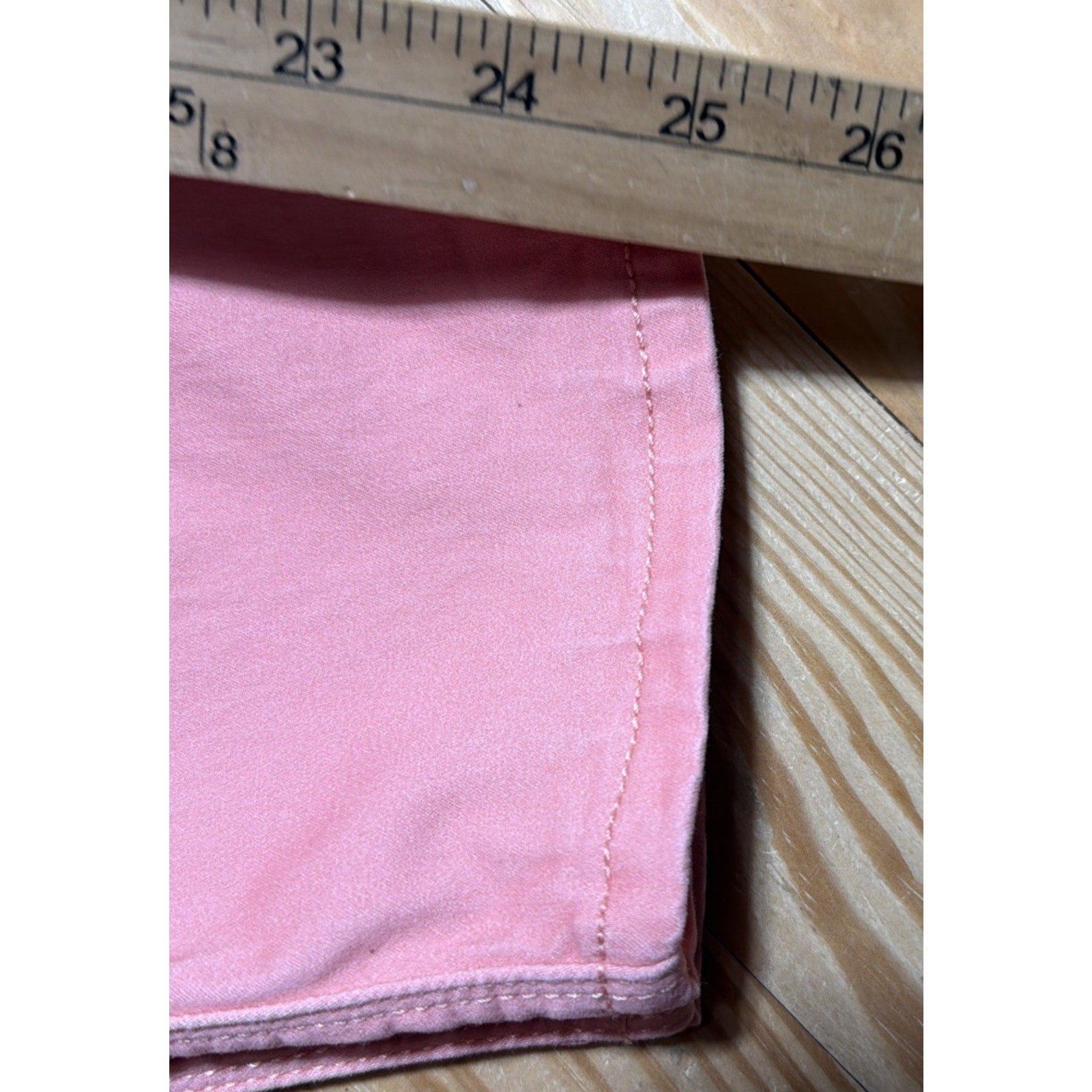 Seven7 High Rise Skinny Crop Jeans Pink Women's Size 8 Cotton Blend