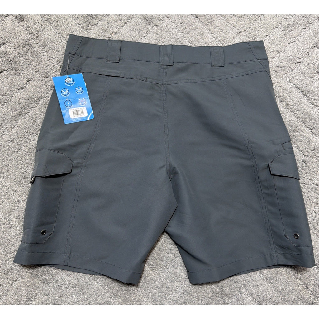 BIMINI BAY OUTFITTERS MENS 38 SHORTS SMOKE Grey NWT Active Outdoors Fishing