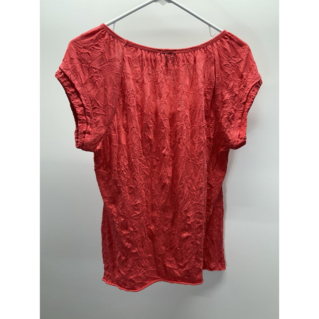 Kenneth Cole Reaction Women's Blouse M Short Elastic Sleeve