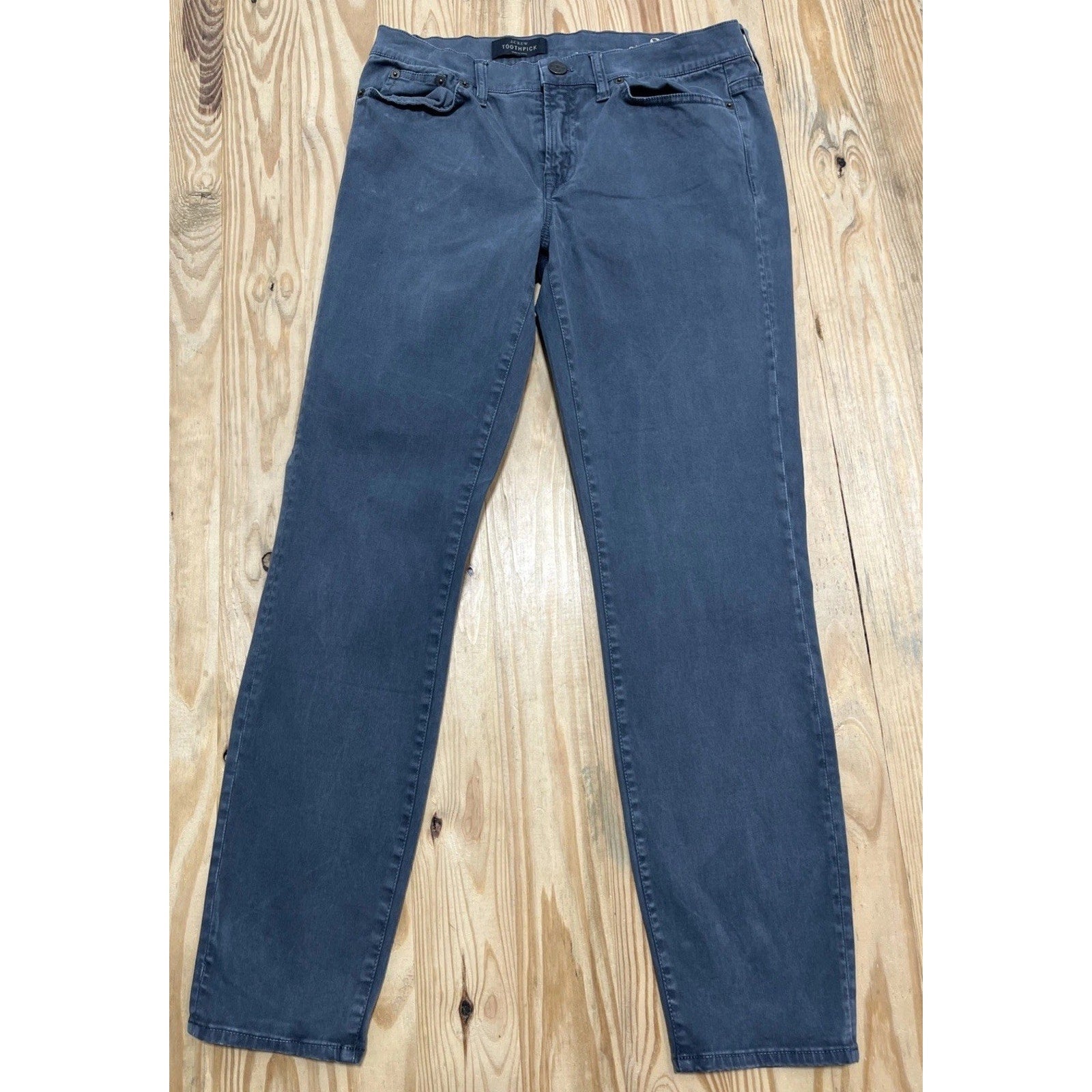 J Crew Women Black Denim Skinny Toothpick Dark Wash Jean Size 29x28