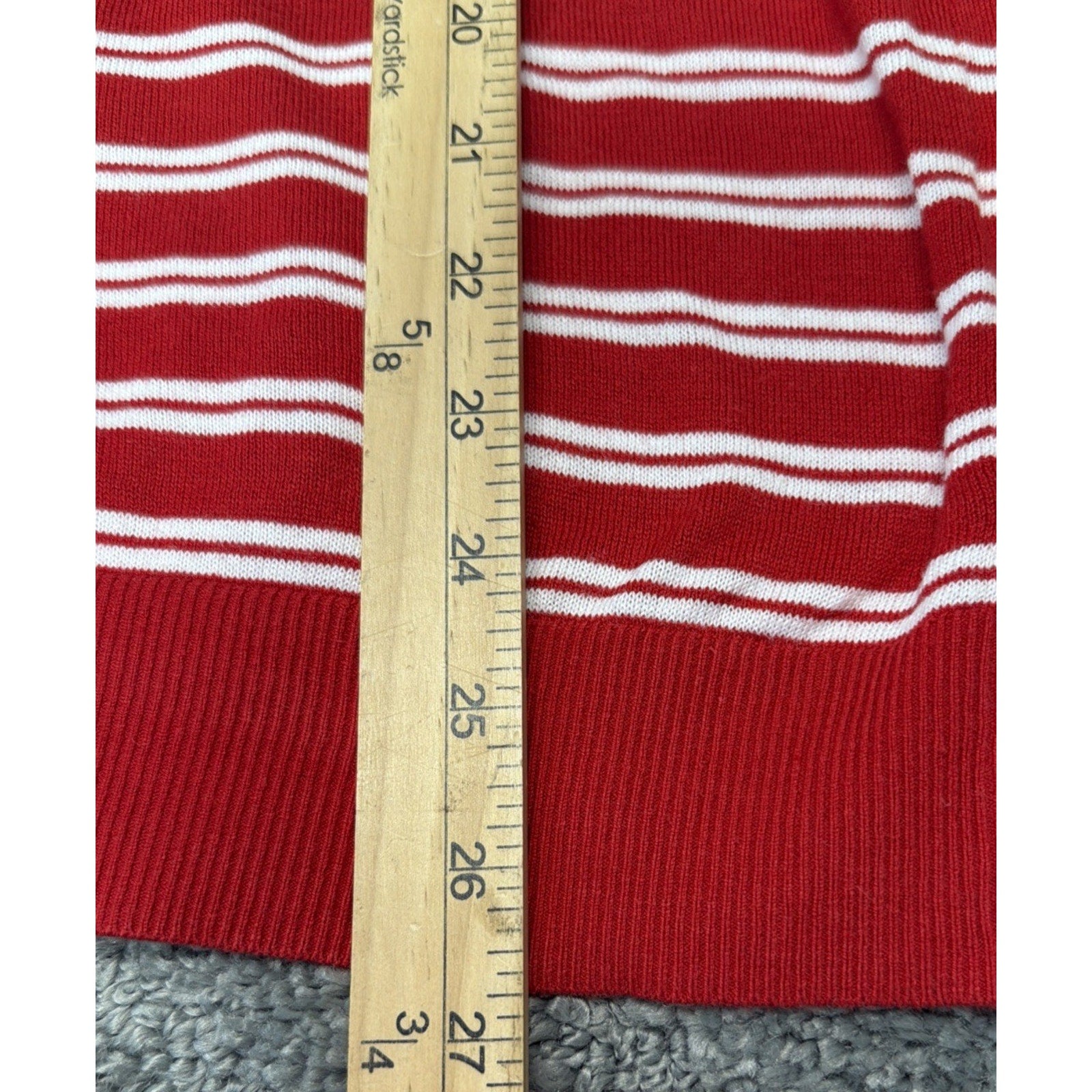 Banana Republic Women’s Stripe Forever Sweater size XL Red Soft Career Casual