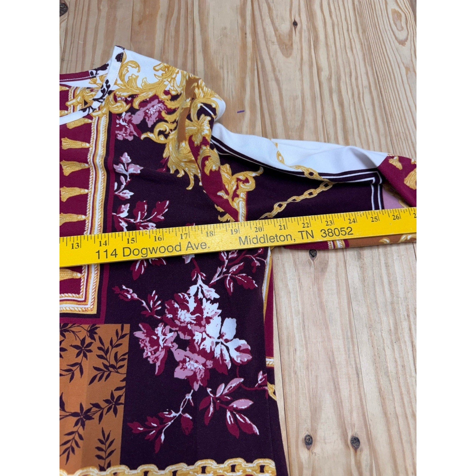 DENIM & COMPANY LADIES LONG SLEEVE TUNIC SHIRT Sz M