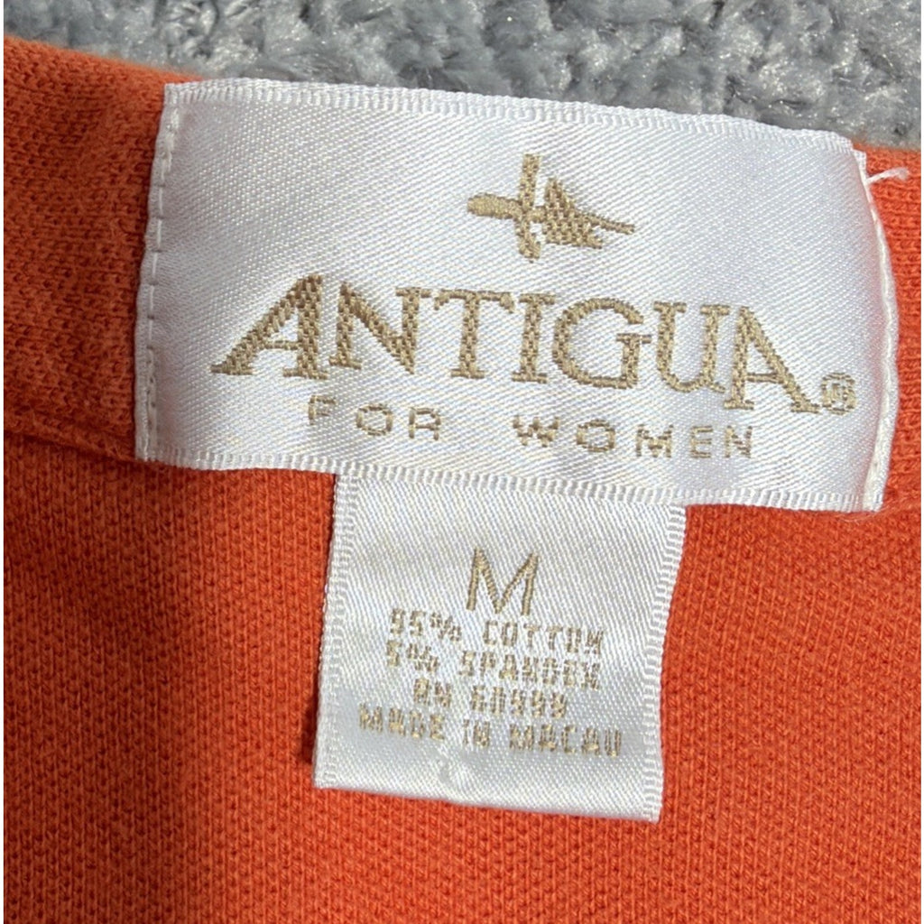 Florida Gators Antigua Women’s M Polo Shirt Orange Cotton Embroidered Logo