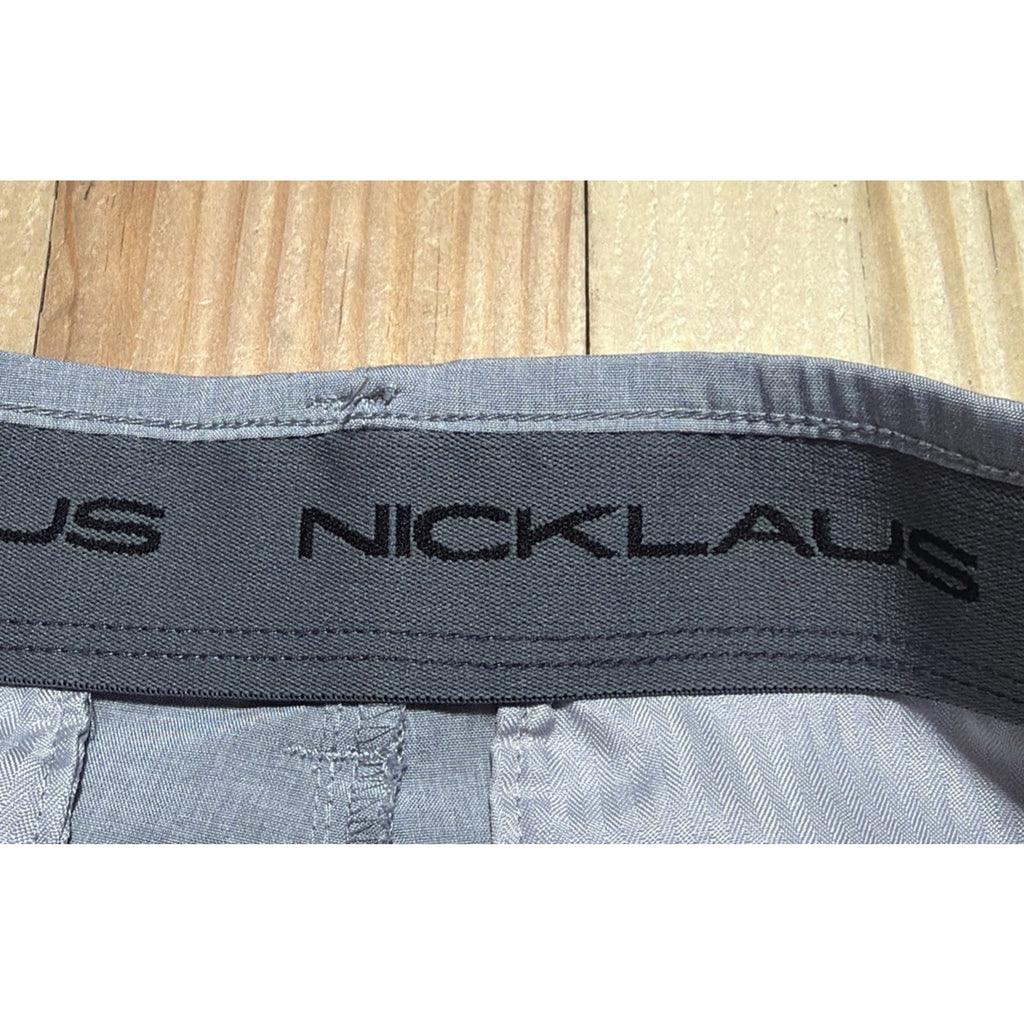 Jack Nicklaus Stretch Comfort Waistband Flat Front Gray Golf Shorts Size 30