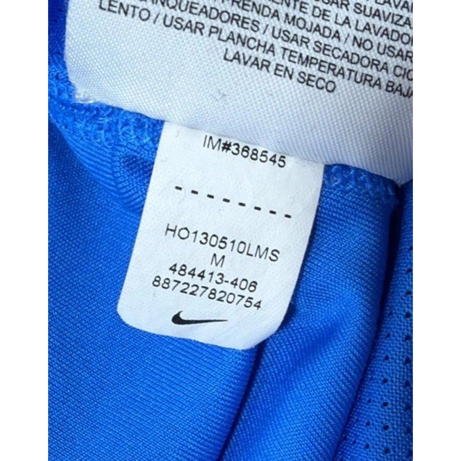 Nike Pro Combat Men’s M Blue Vented Authentic Collection Baseball Top Active