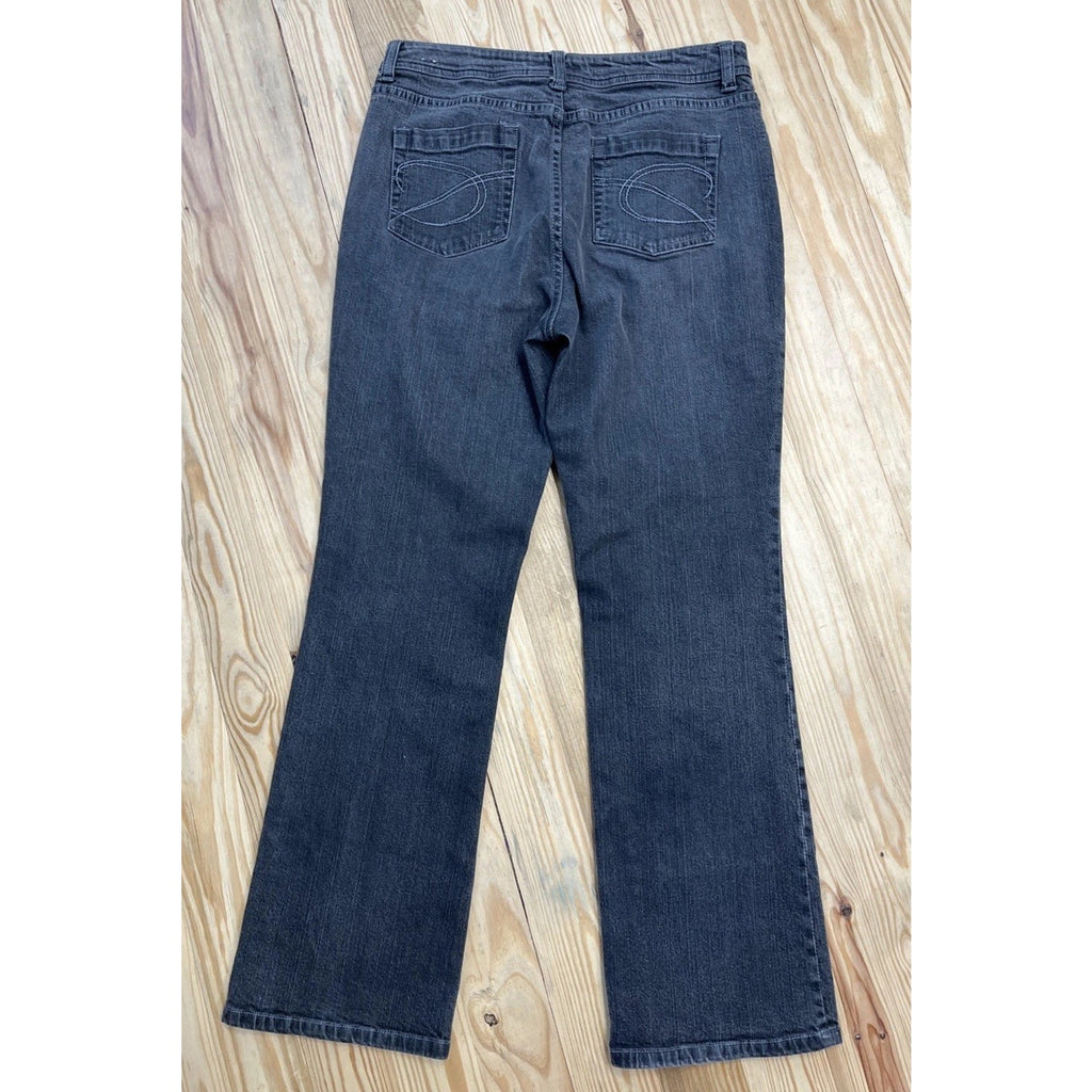 Chico Platinum Jeans Women's Sz. 1.5 Black Charm MR Bootcut Denim Pants