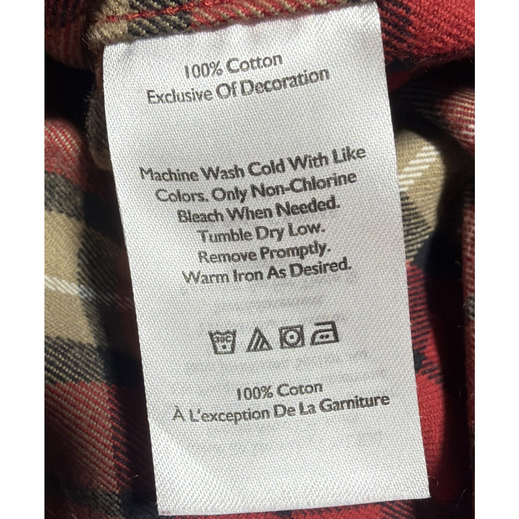 Eddie Bauer Men's Classic Fit Flannel Button Down Shirt Red Plaid Size XL NWOT