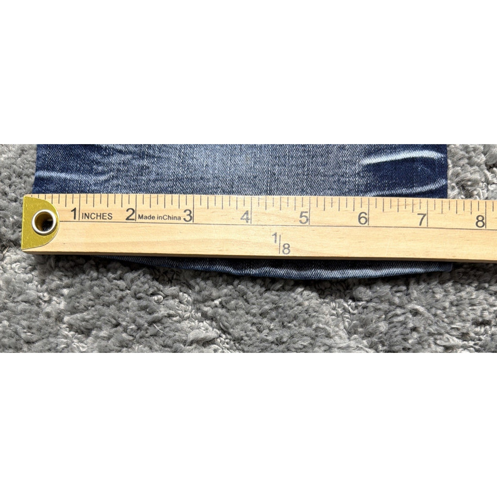 True Luck Denim Jeans Womens Aztec Embroidered Thick Stitch Slim Boot Cut 11/12