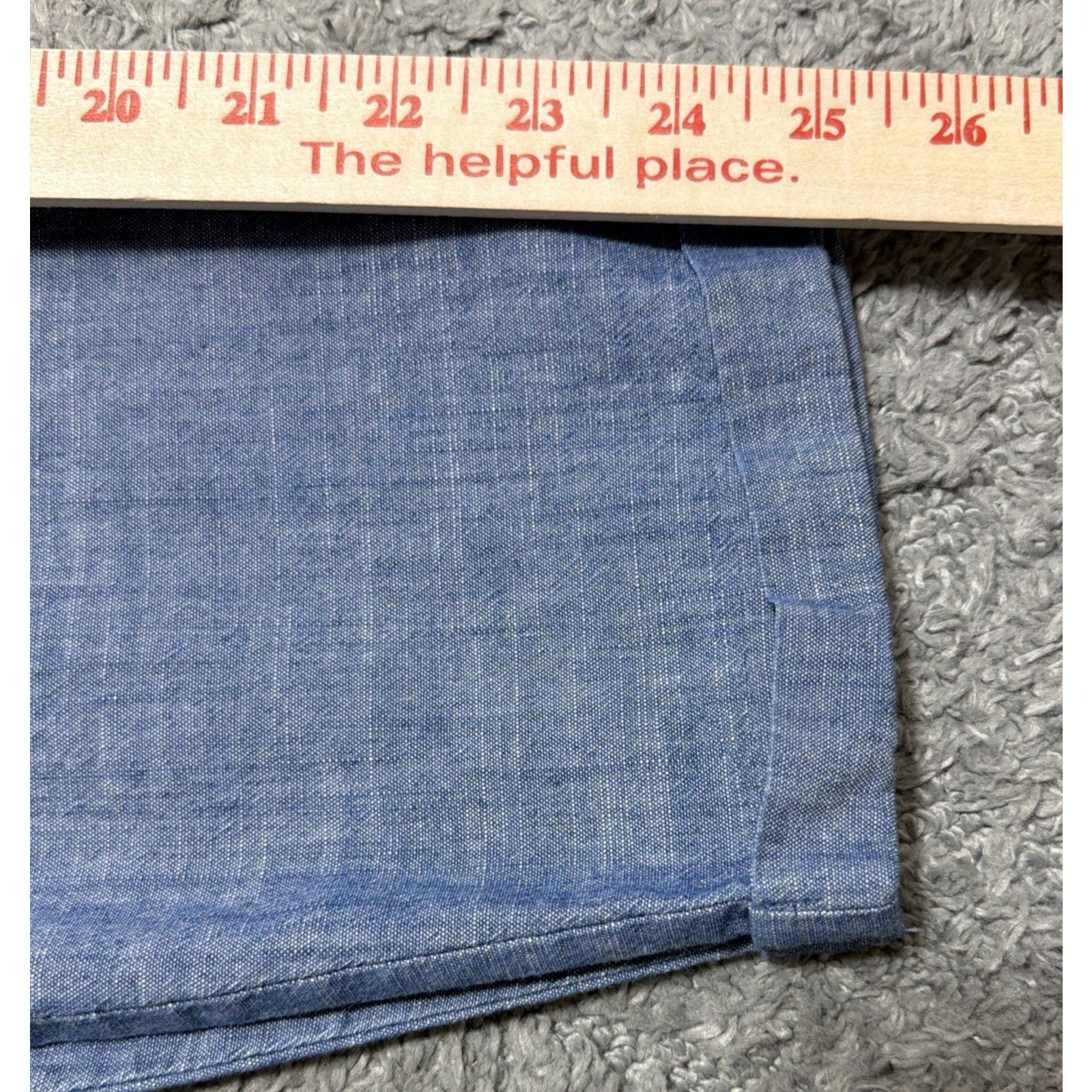 J Crew Cotton Pants Womens M Blue Chambray Drawstring Pull On Casual Cropped