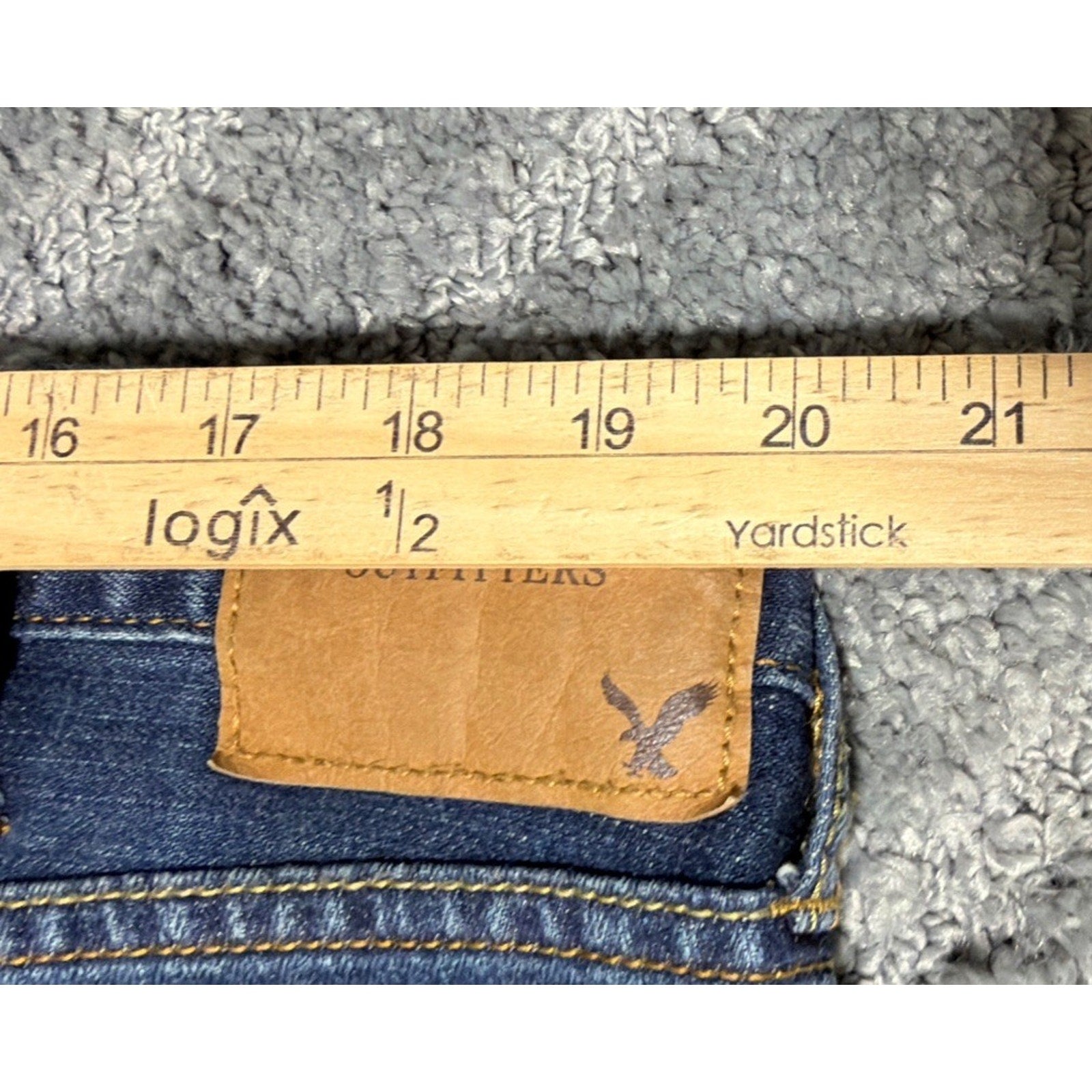 American Eagle Mens Original Skinny Dark Wash Denim Blue Jeans 38x32 Excellent