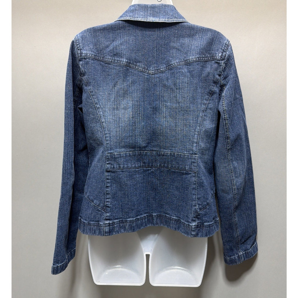 Ann Taylor Loft Women’s Jean Jacket Denim Size 8 Stretch