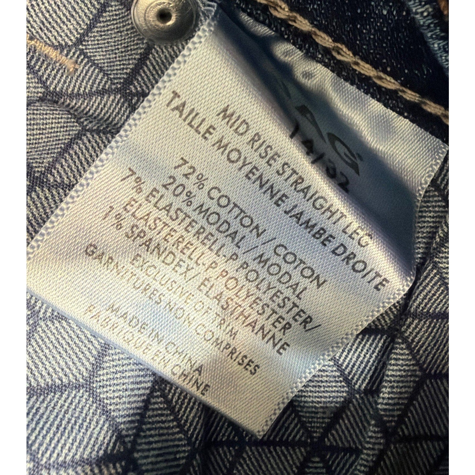 Jag Jeans Kelso Straight Casper Wash Embroidered Pocket Size 14 Denim New W Tags